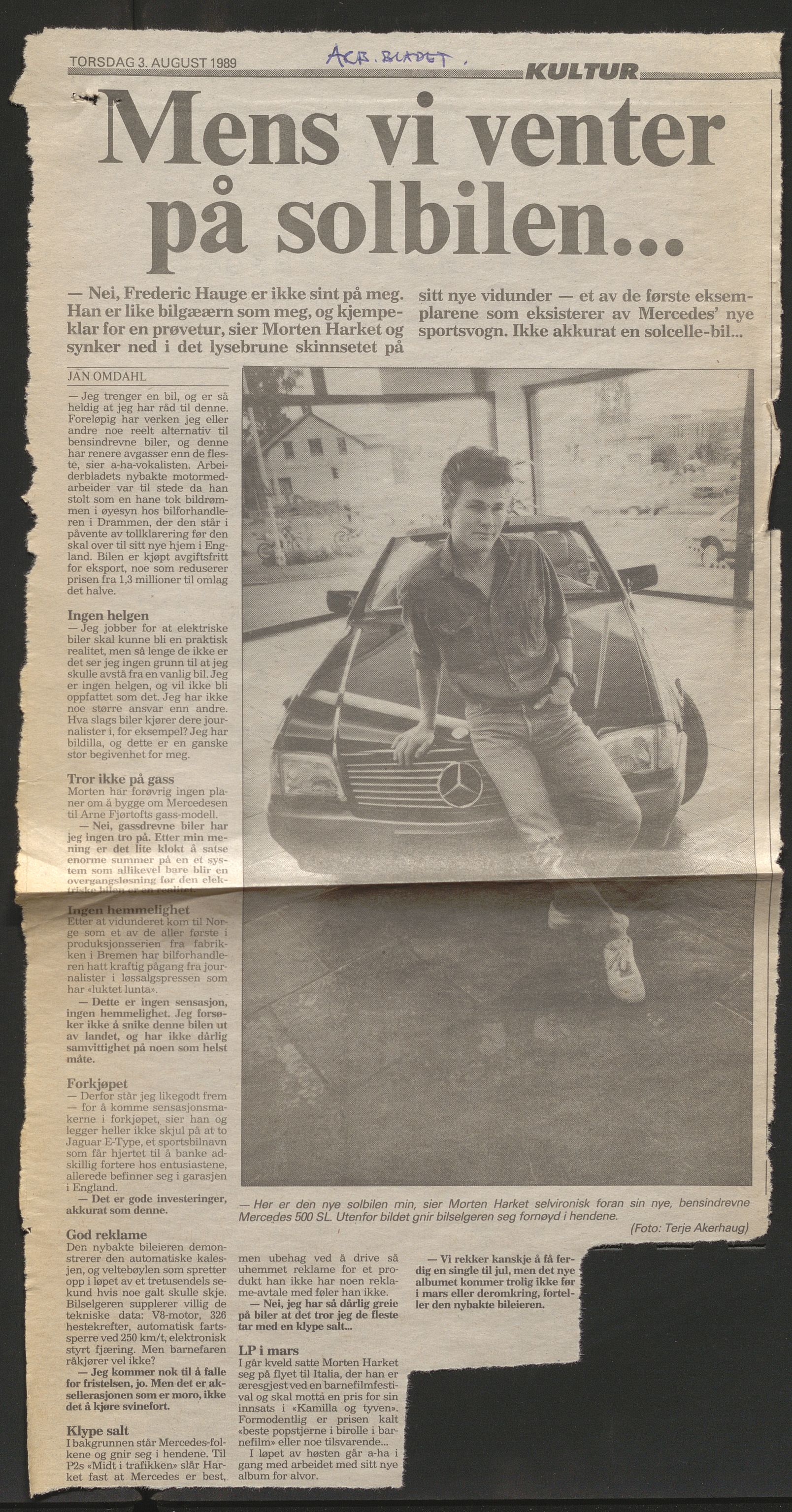 Pa 0858 - Harald N. Røstvik, AV/SAST-A-102660/E/Ea/L0026: Morten Harket, a-ha. , 1989, p. 60