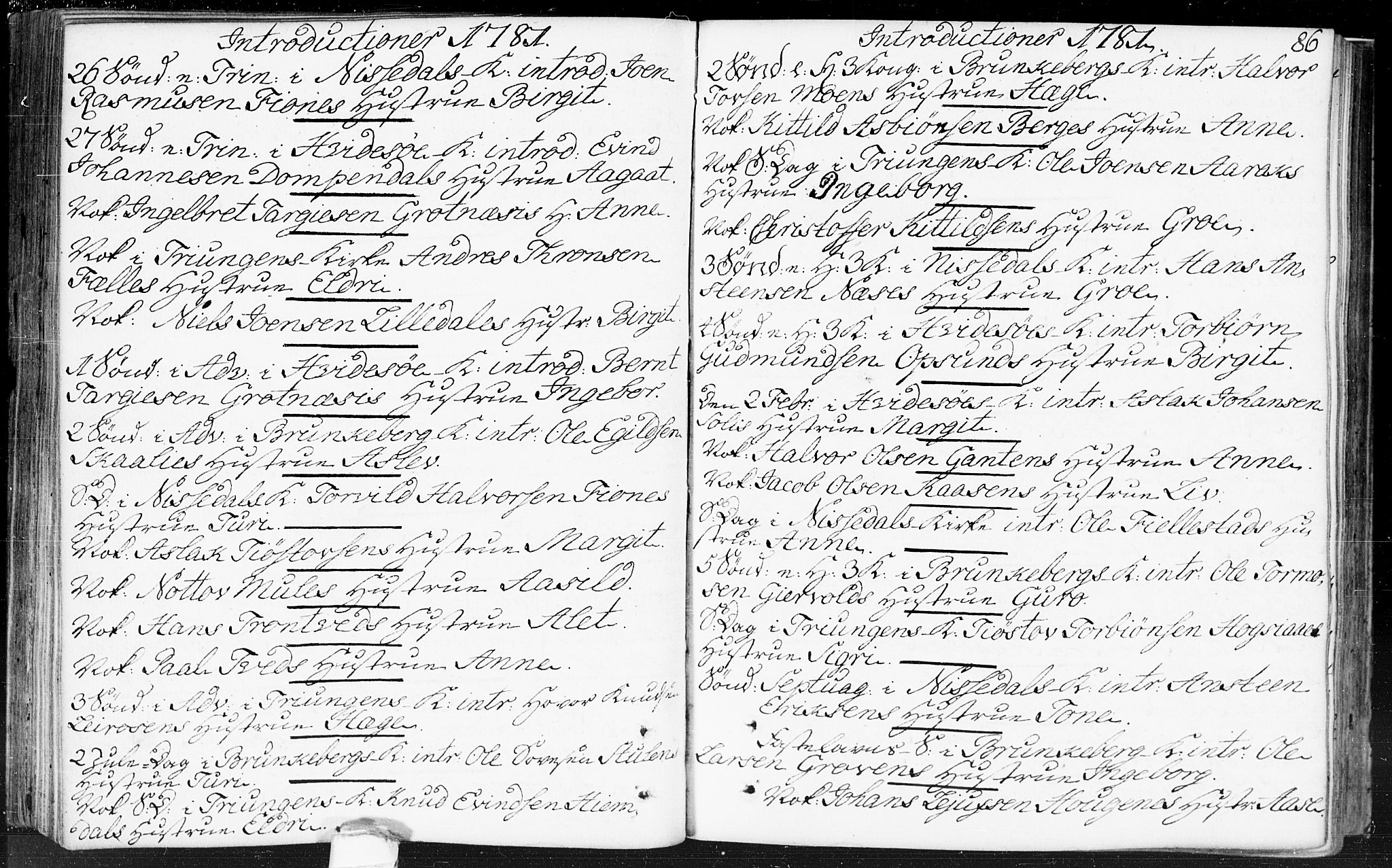 Kviteseid kirkebøker, AV/SAKO-A-276/F/Fa/L0002: Parish register (official) no. I 2, 1773-1786, p. 86