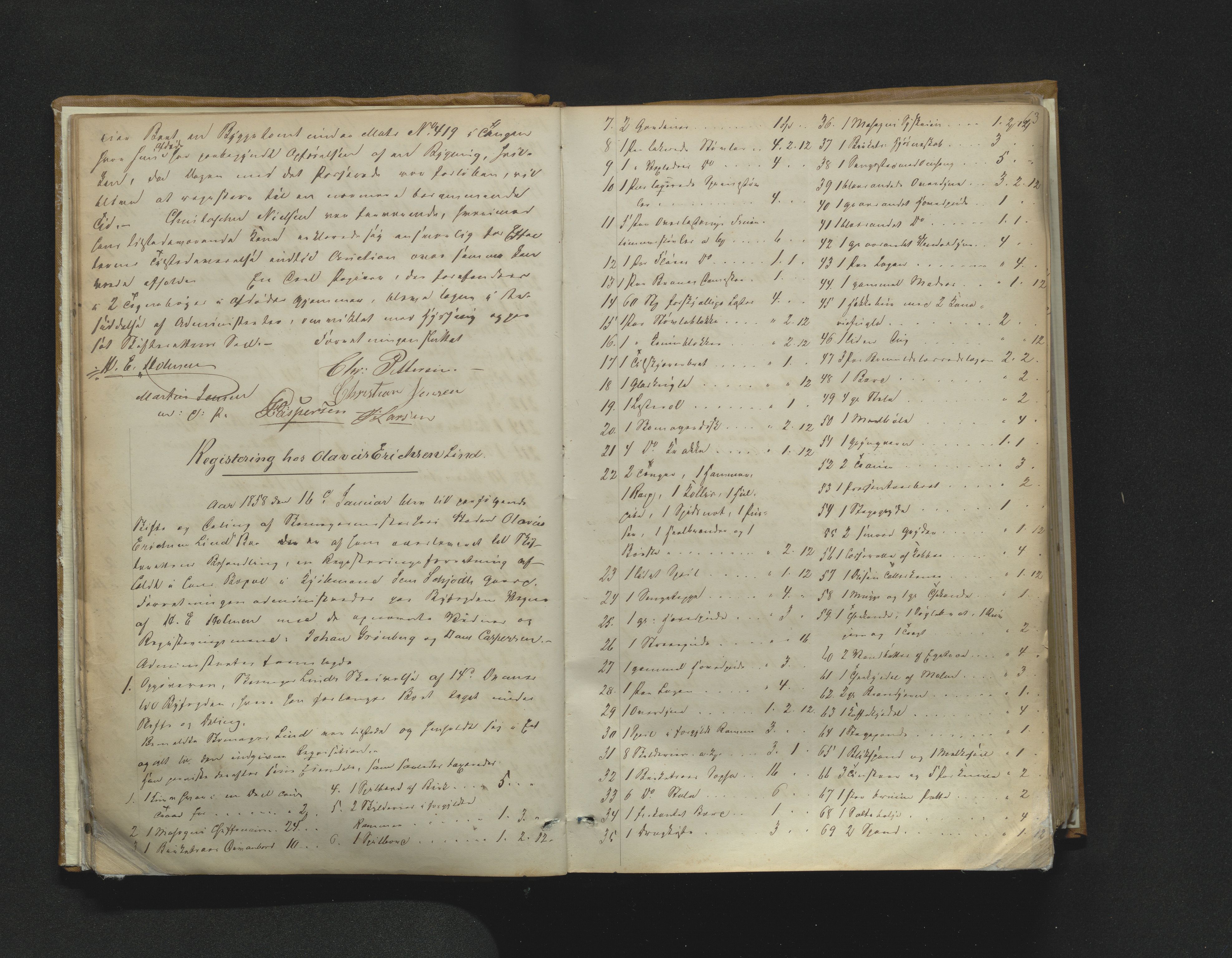 Drammen byfogd, AV/SAKO-A-222/H/Hb/Hbb/L0001: Registreringsprotokoll., 1857-1867