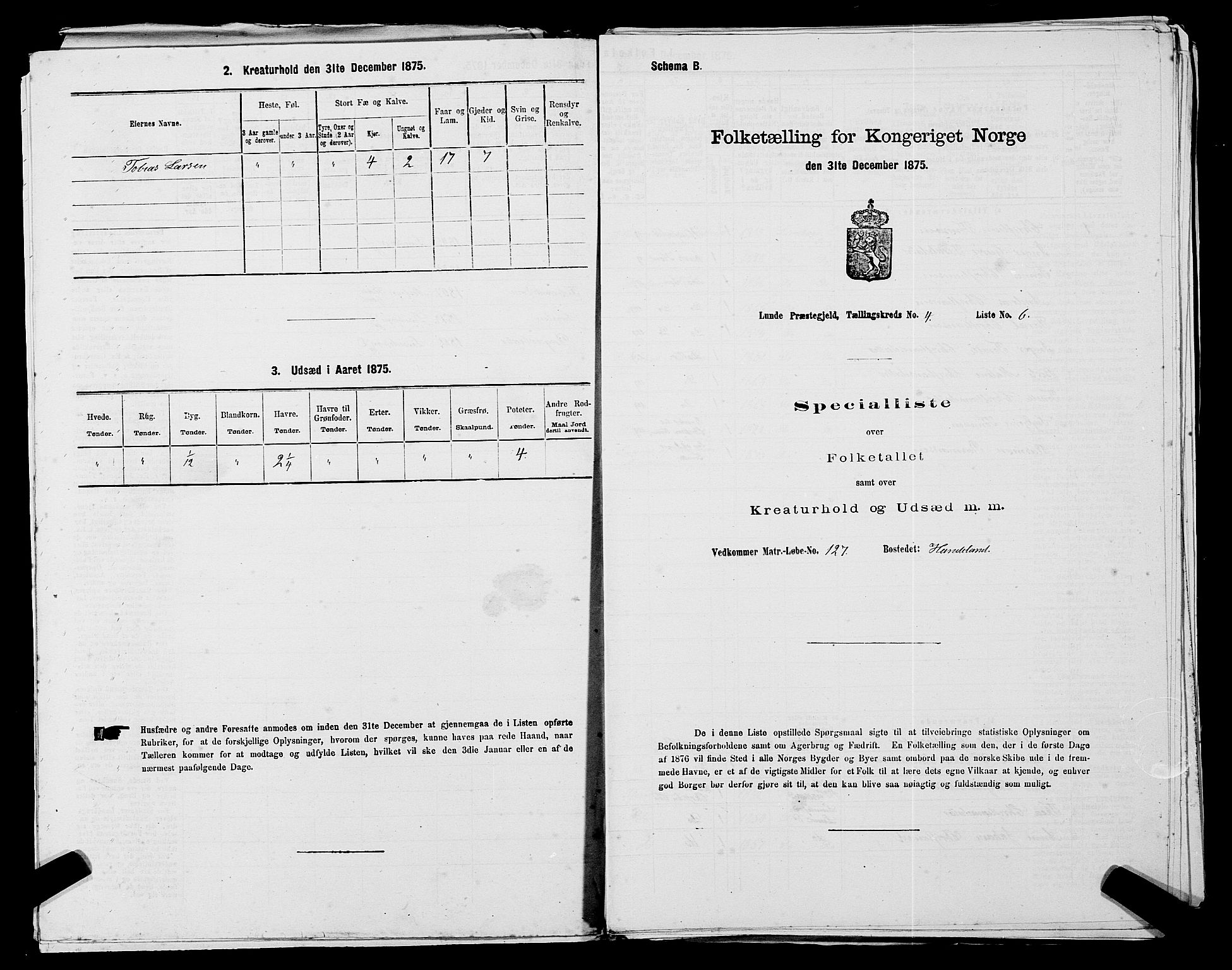 SAST, 1875 census for 1112P Lund, 1875, p. 342