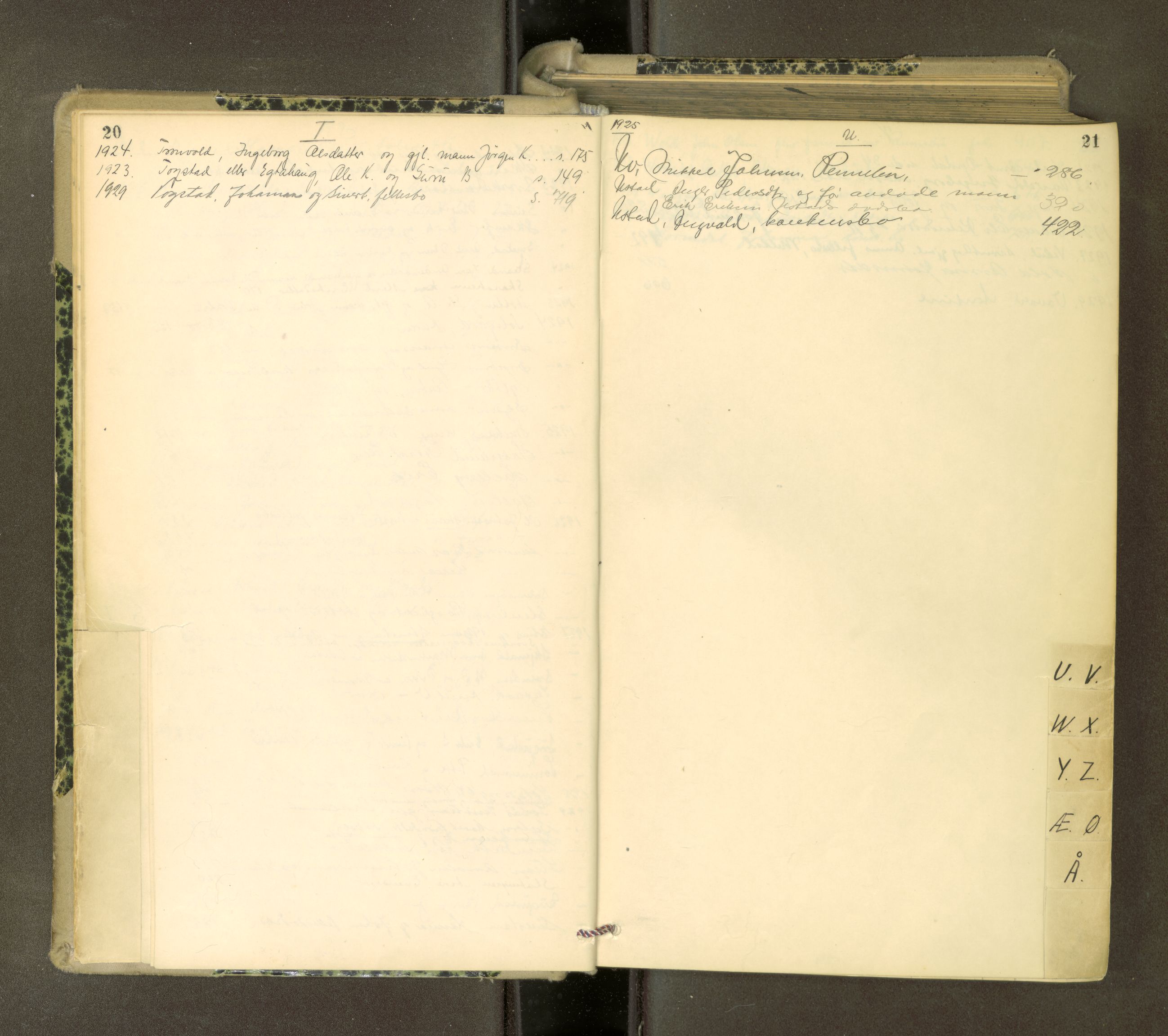 Orkdal sorenskriveri, AV/SAT-A-4169/1/3/3Aa/L0017: Skifteprotokoller, 1921-1929, p. 20-21