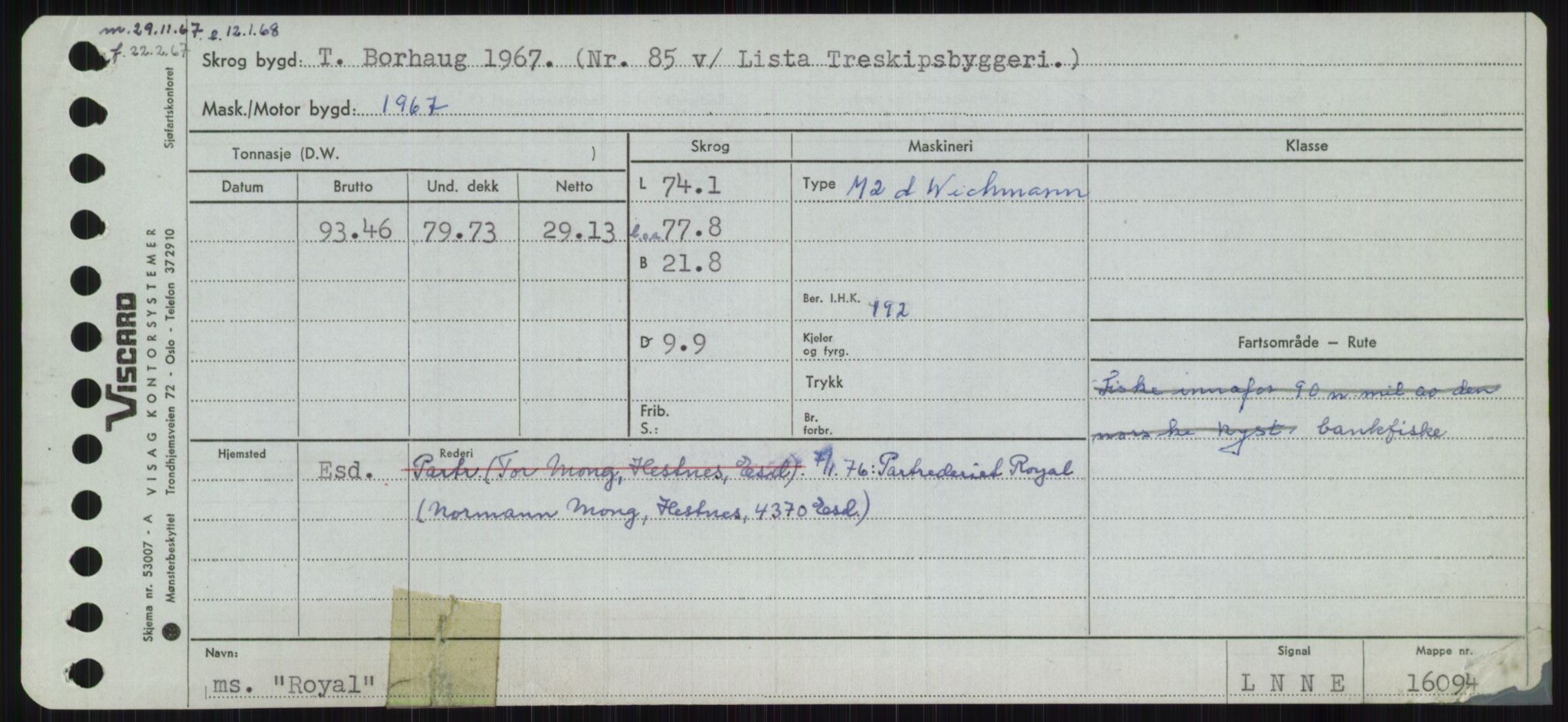 Sjøfartsdirektoratet med forløpere, Skipsmålingen, RA/S-1627/H/Ha/L0004/0002: Fartøy, Mas-R / Fartøy, Odin-R, p. 875