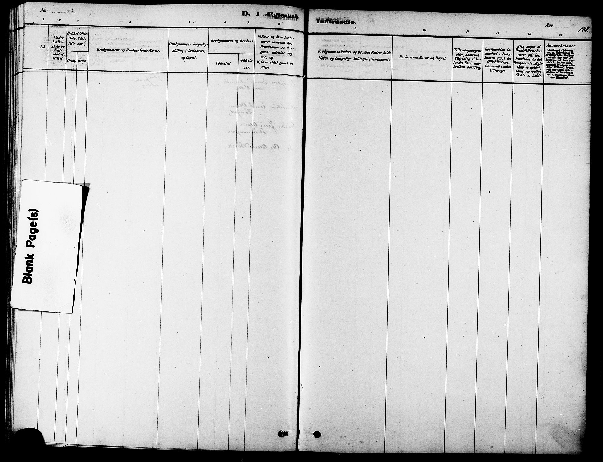 Ministerialprotokoller, klokkerbøker og fødselsregistre - Møre og Romsdal, SAT/A-1454/523/L0339: Parish register (copy) no. 523C02, 1878-1891, p. 188