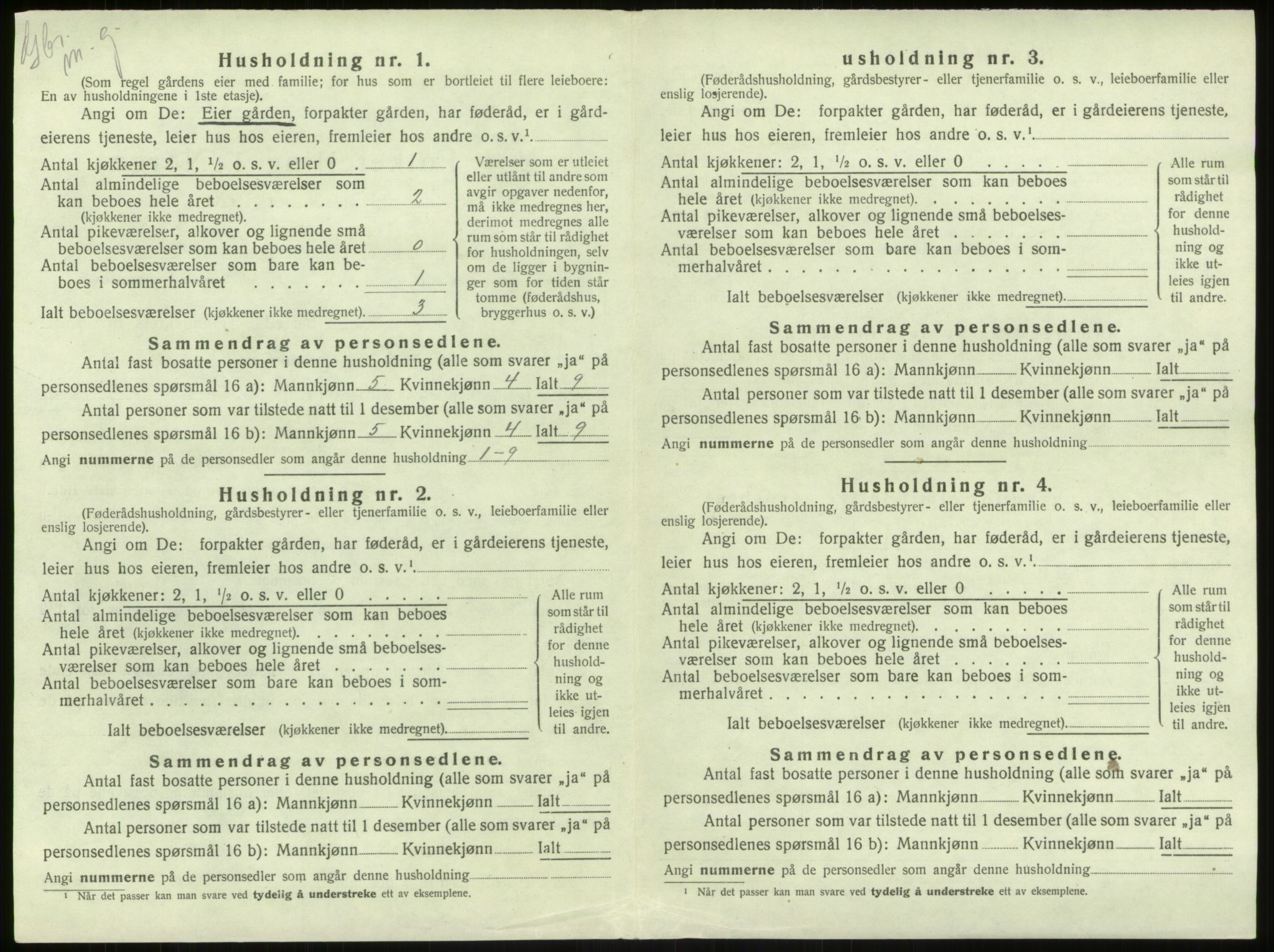 SAB, 1920 census for Haus, 1920, p. 216