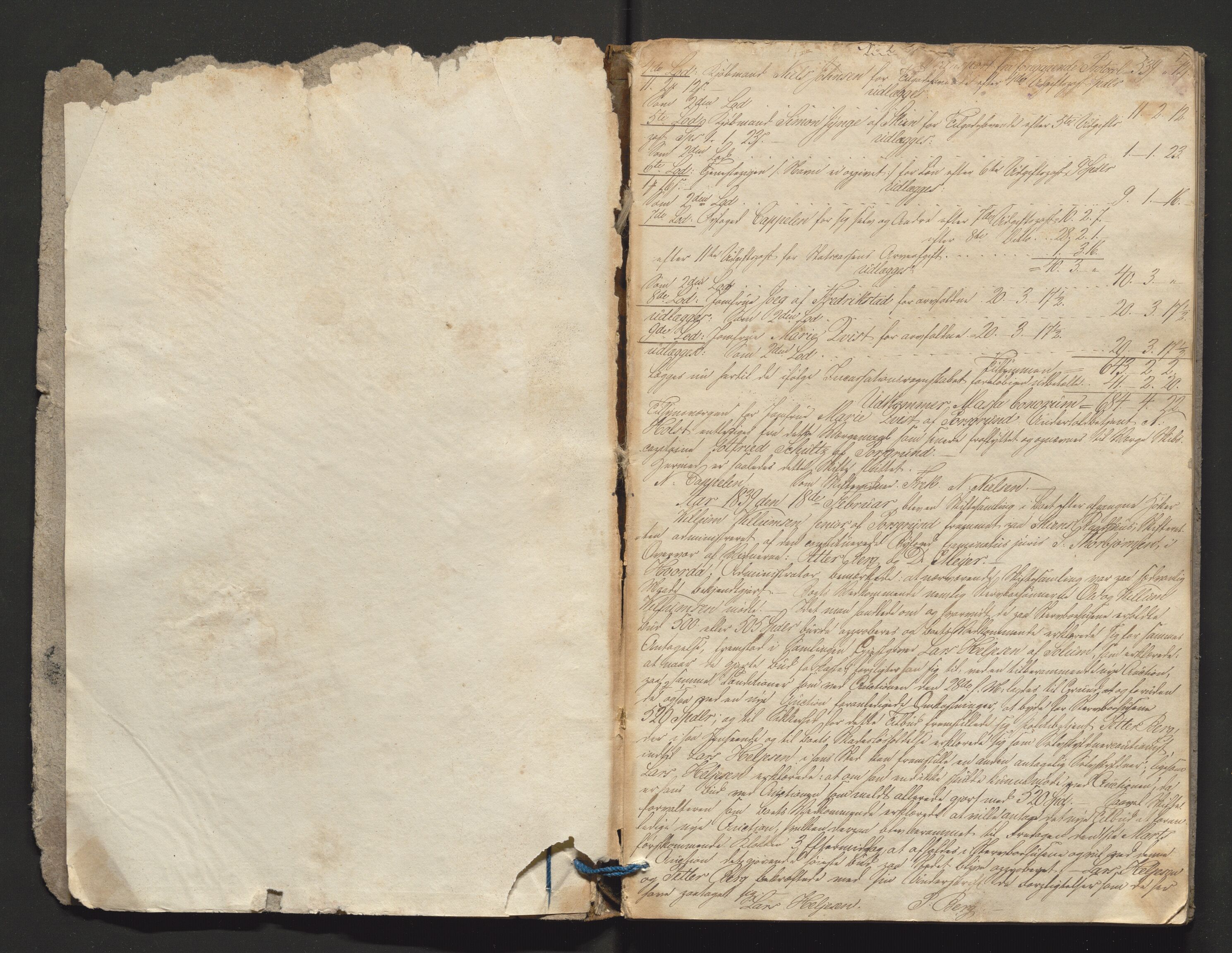 Porsgrunn byfogd, AV/SAKO-A-106/H/Hb/L0003: Skifteprotokoll, 1839-1842, p. 1