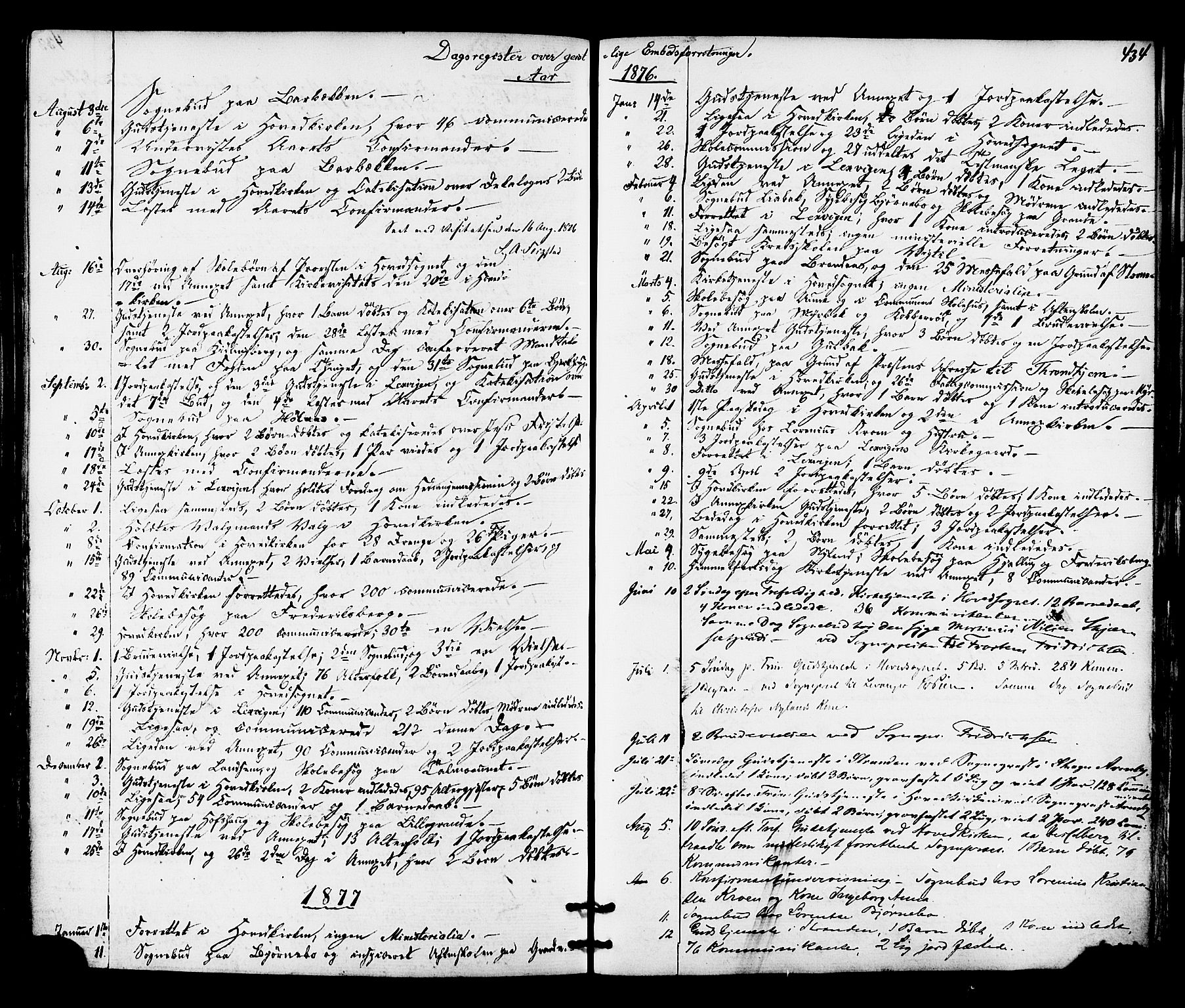 Ministerialprotokoller, klokkerbøker og fødselsregistre - Nord-Trøndelag, SAT/A-1458/701/L0009: Parish register (official) no. 701A09 /1, 1864-1882, p. 434