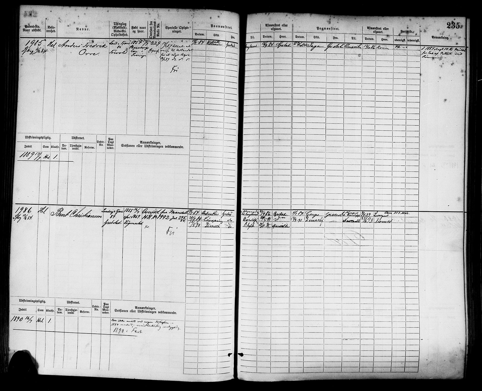 Grimstad mønstringskrets, AV/SAK-2031-0013/F/Fb/L0003: Hovedrulle nr 1517-2276, F-6, 1877-1888, p. 243