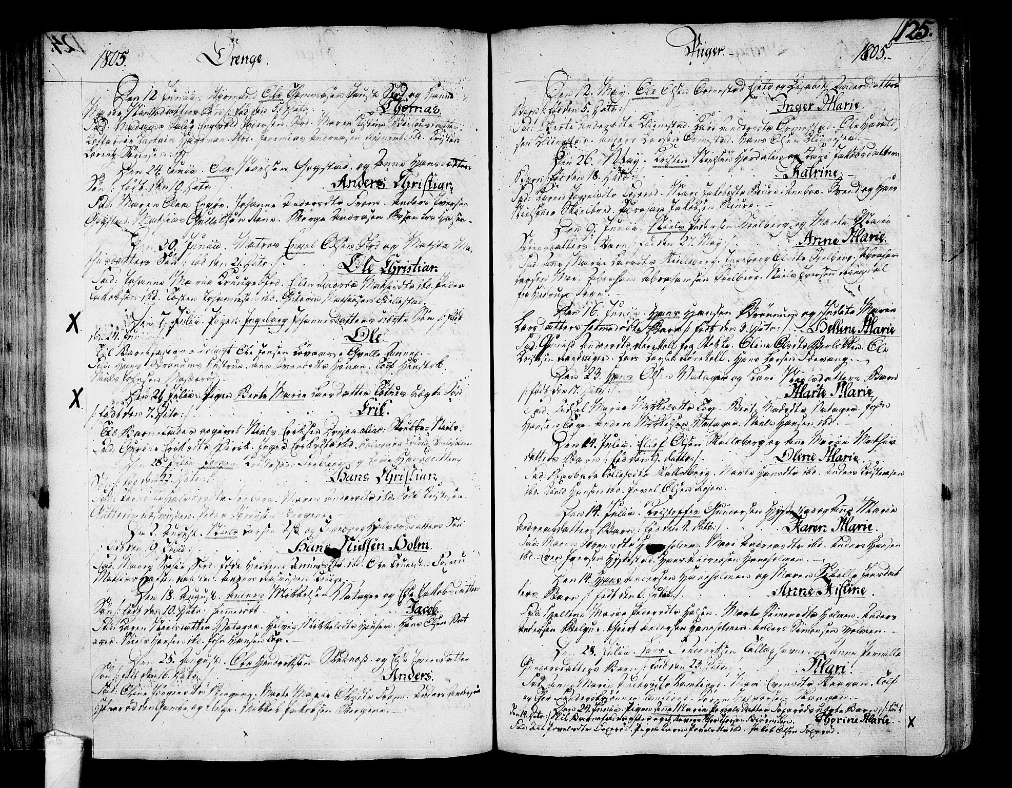 Sandar kirkebøker, AV/SAKO-A-243/F/Fa/L0003: Parish register (official) no. 3, 1789-1814, p. 125