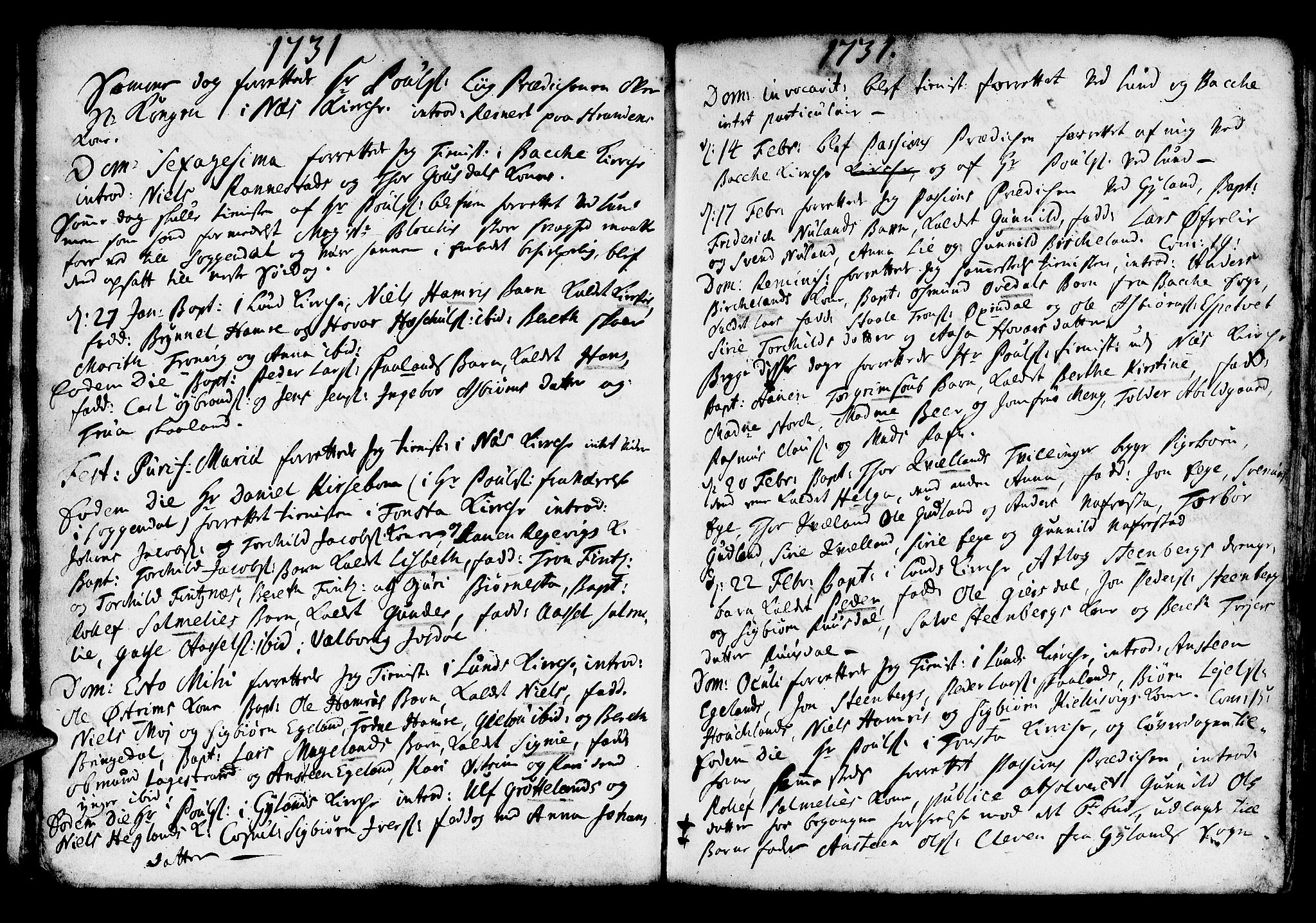 Lund sokneprestkontor, AV/SAST-A-101809/S06/L0001: Parish register (official) no. A 1, 1724-1737