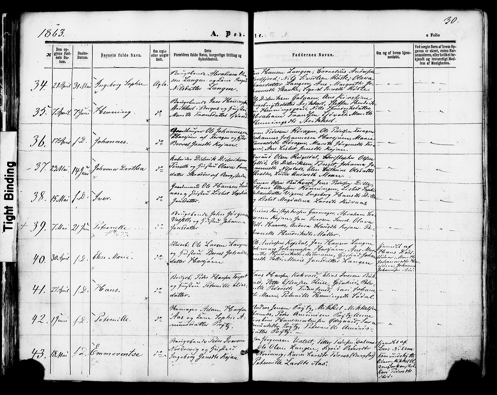 Ministerialprotokoller, klokkerbøker og fødselsregistre - Sør-Trøndelag, AV/SAT-A-1456/681/L0932: Parish register (official) no. 681A10, 1860-1878, p. 30