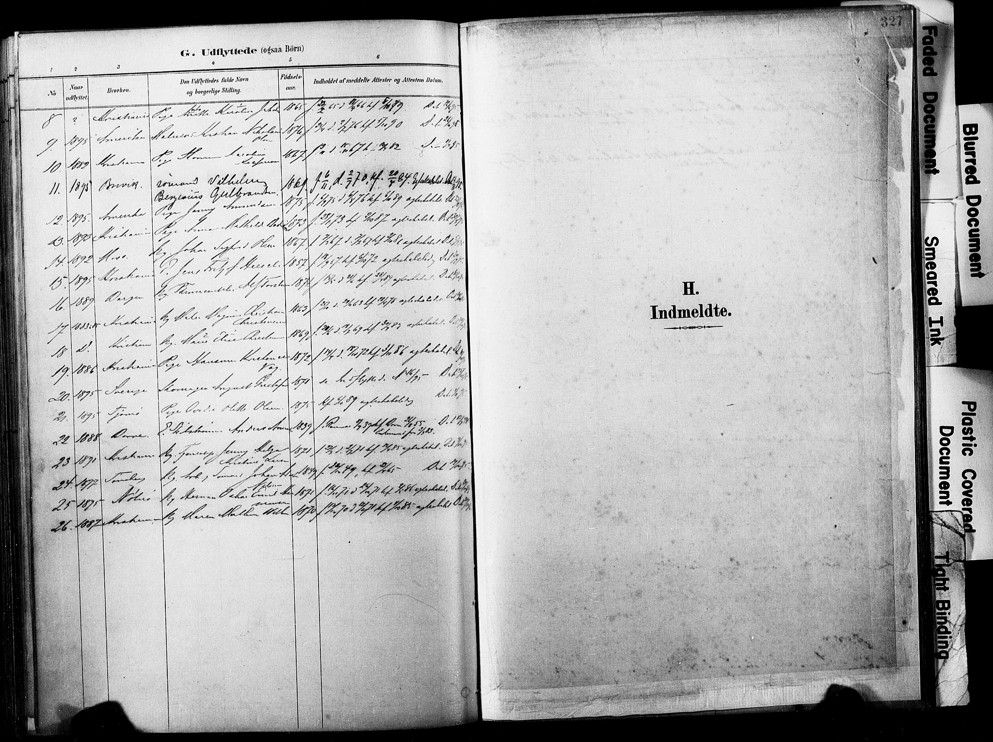 Horten kirkebøker, SAKO/A-348/F/Fa/L0004: Parish register (official) no. 4, 1888-1895, p. 327