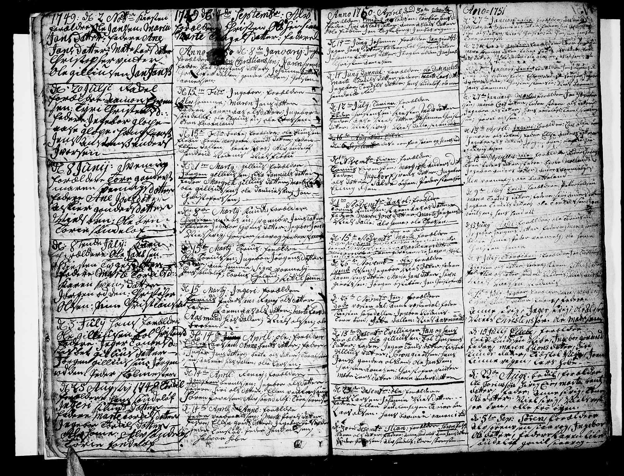 Søndeled sokneprestkontor, AV/SAK-1111-0038/F/Fb/L0001: Parish register (copy) no. B 1, 1746-1816, p. 11