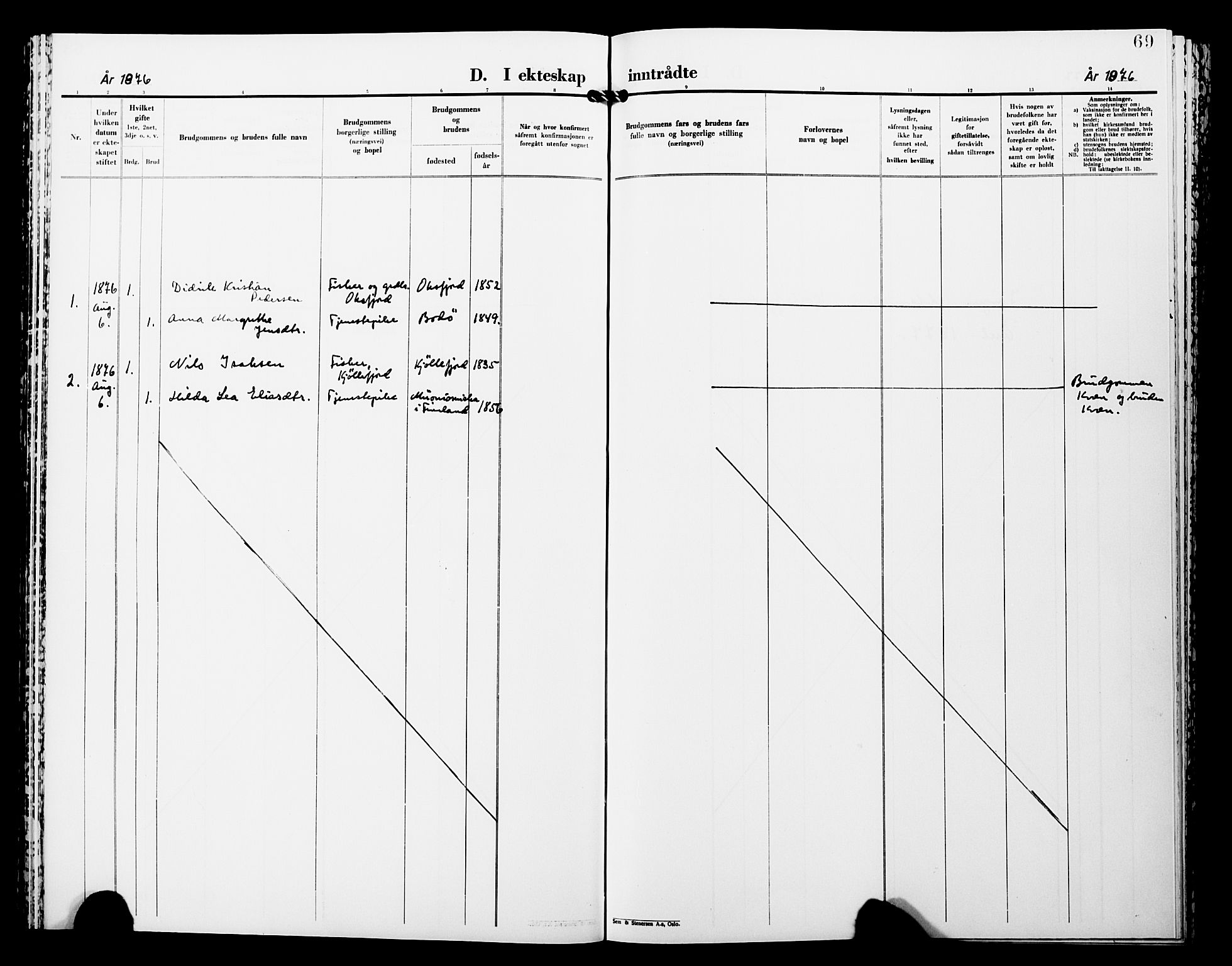 Lebesby sokneprestkontor, AV/SATØ-S-1353/H/Ha/L0005kirke: Parish register (official) no. 5, 1870-1902, p. 69