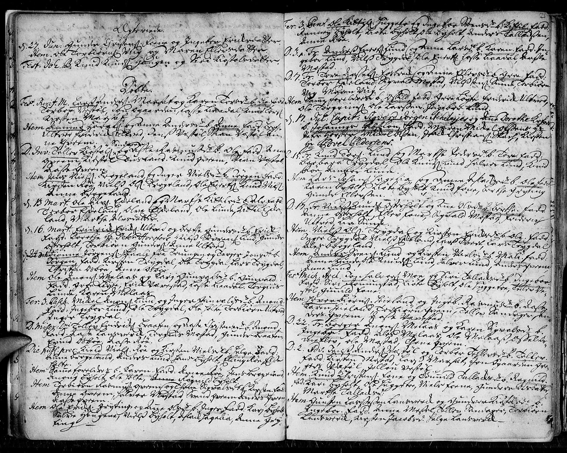 Gjerstad sokneprestkontor, AV/SAK-1111-0014/F/Fa/Faa/L0002: Parish register (official) no. A 2, 1717-1779, p. 21