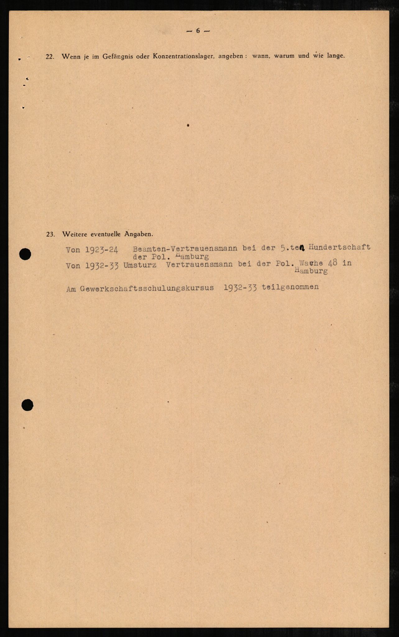 Forsvaret, Forsvarets overkommando II, AV/RA-RAFA-3915/D/Db/L0002: CI Questionaires. Tyske okkupasjonsstyrker i Norge. Tyskere., 1945-1946, p. 187