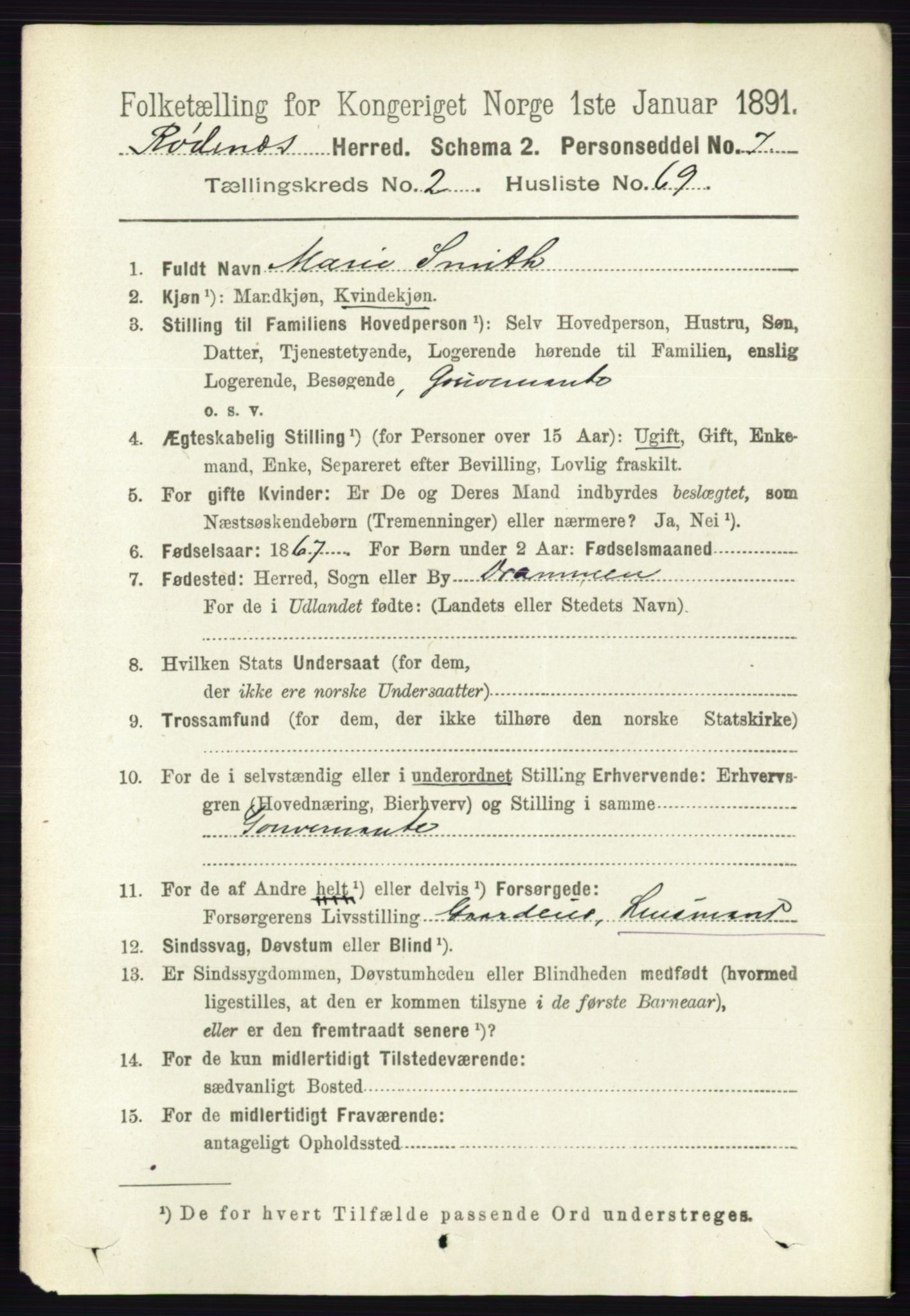 RA, 1891 census for 0120 Rødenes, 1891, p. 1121