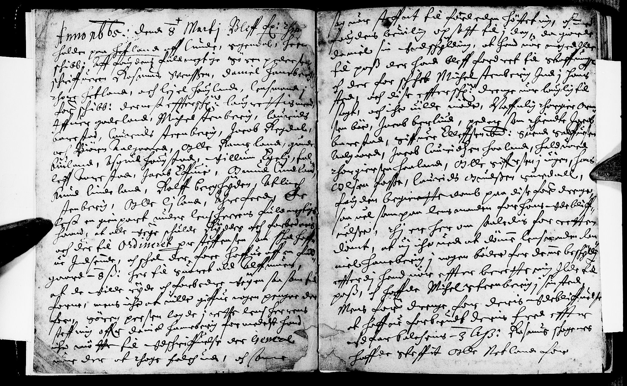 Jæren og Dalane sorenskriveri, AV/SAST-A-100306/3/30/30BA/L0022: TINGBOK, 1665, p. 1b-2a