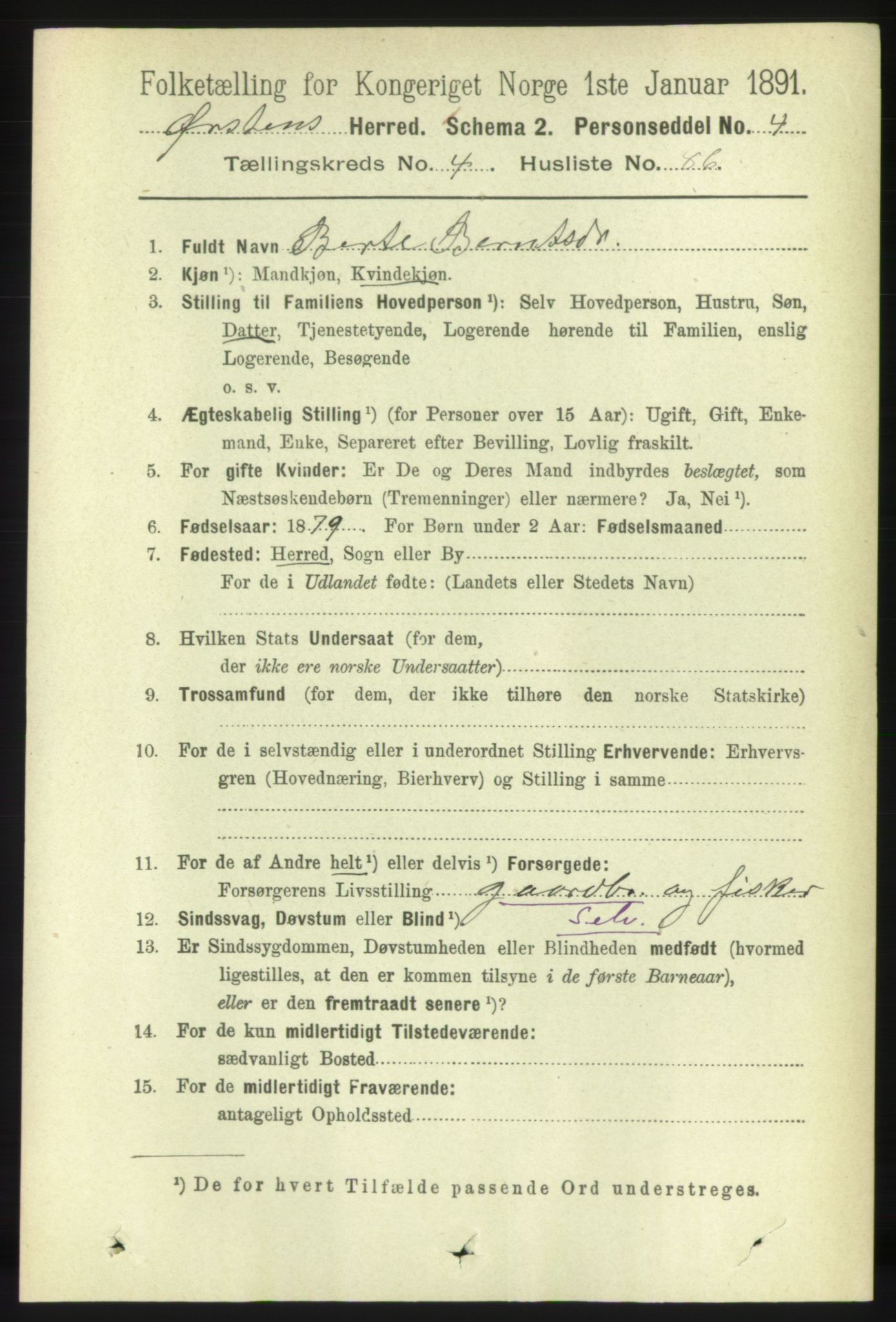 RA, 1891 census for 1520 Ørsta, 1891, p. 2184