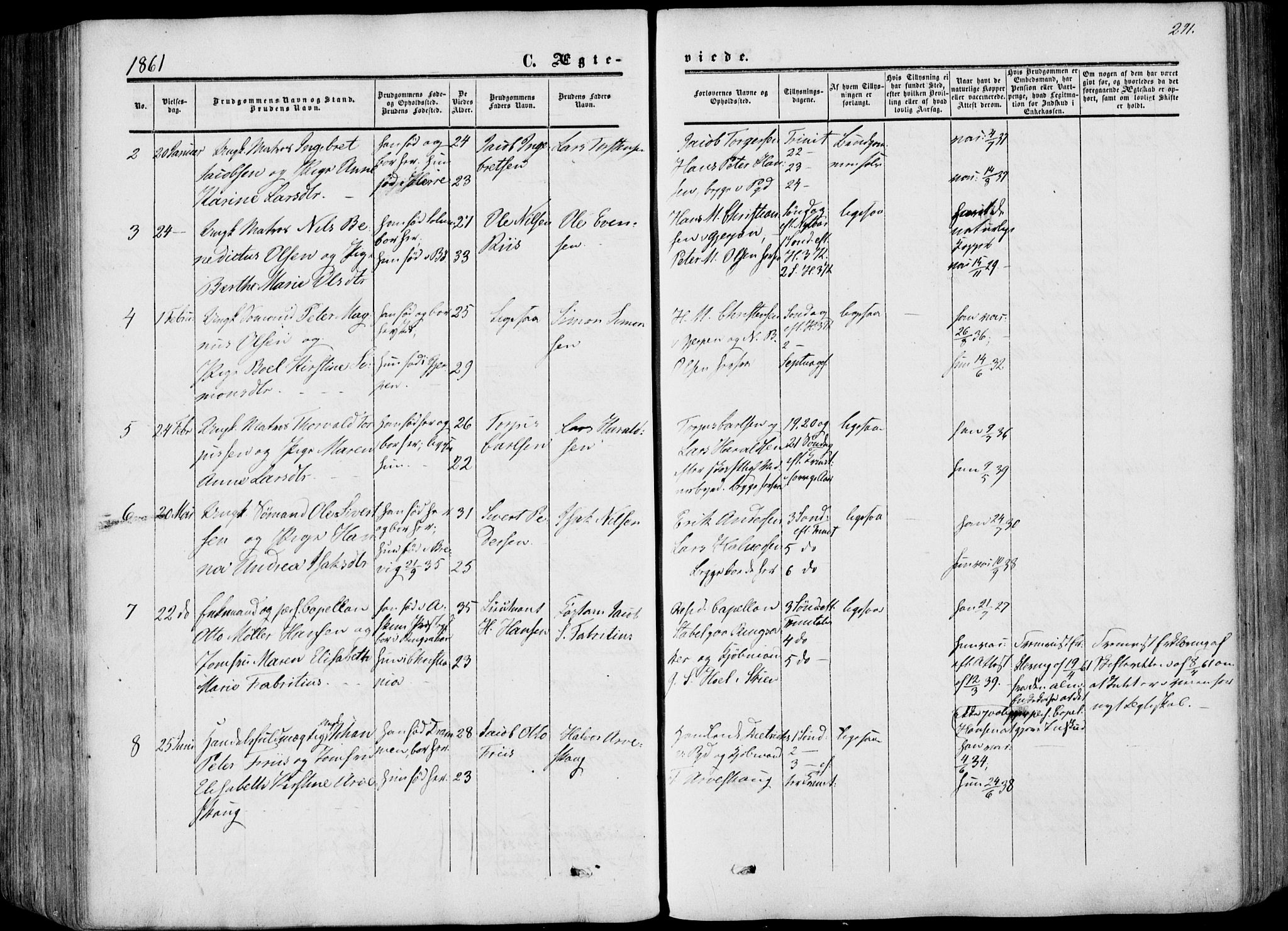 Porsgrunn kirkebøker , AV/SAKO-A-104/F/Fa/L0007: Parish register (official) no. 7, 1858-1877, p. 291