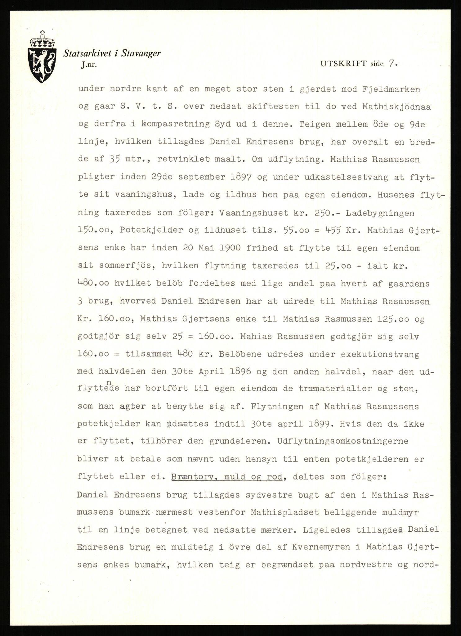 Statsarkivet i Stavanger, AV/SAST-A-101971/03/Y/Yj/L0027: Avskrifter sortert etter gårdsnavn: Gravdal - Grøtteland, 1750-1930, p. 417