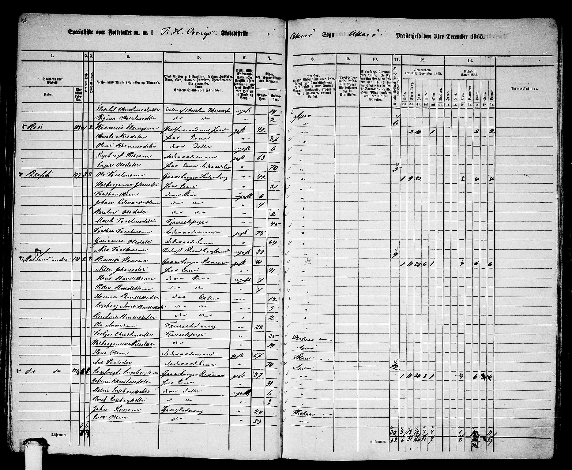 RA, 1865 census for Aukra, 1865, p. 57