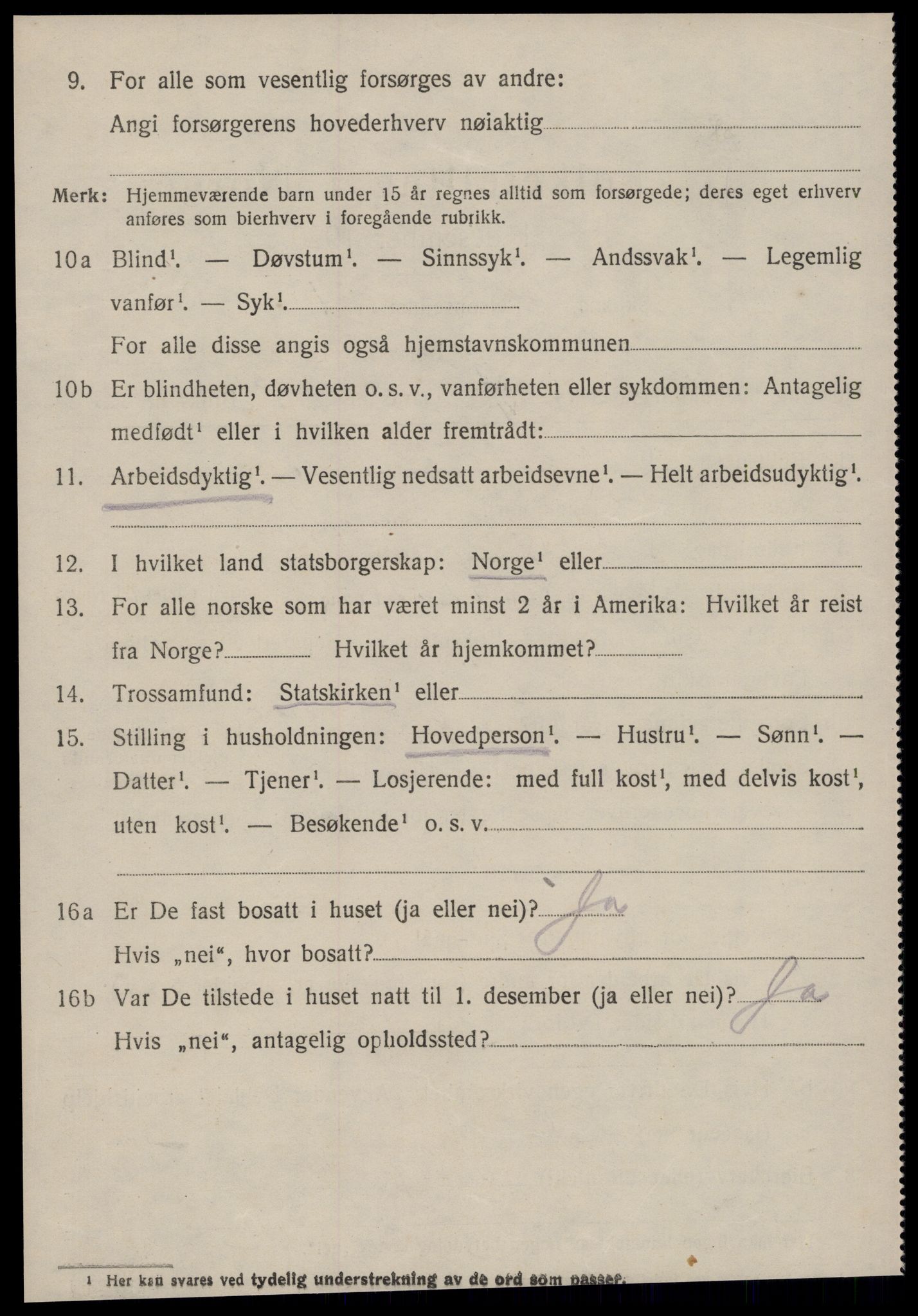 SAT, 1920 census for Øksendal, 1920, p. 998