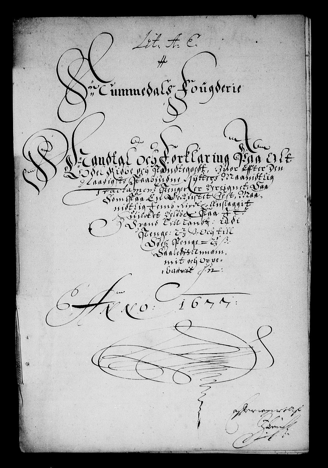 Rentekammeret inntil 1814, Reviderte regnskaper, Stiftamtstueregnskaper, Trondheim stiftamt og Nordland amt, RA/EA-6044/R/Re/L0047: Trondheim stiftamt og Nordland amt, 1677