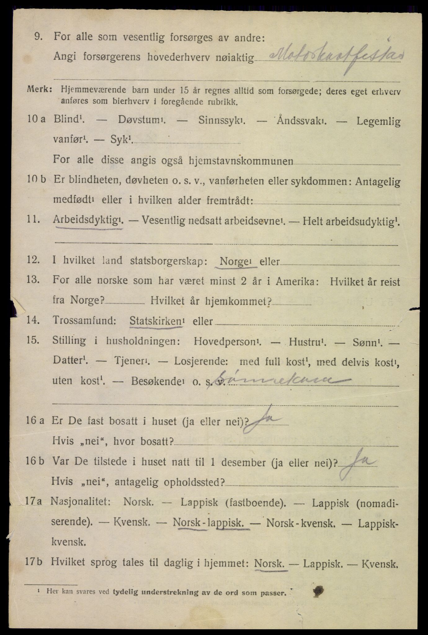 SAT, 1920 census for Øksnes, 1920, p. 3791