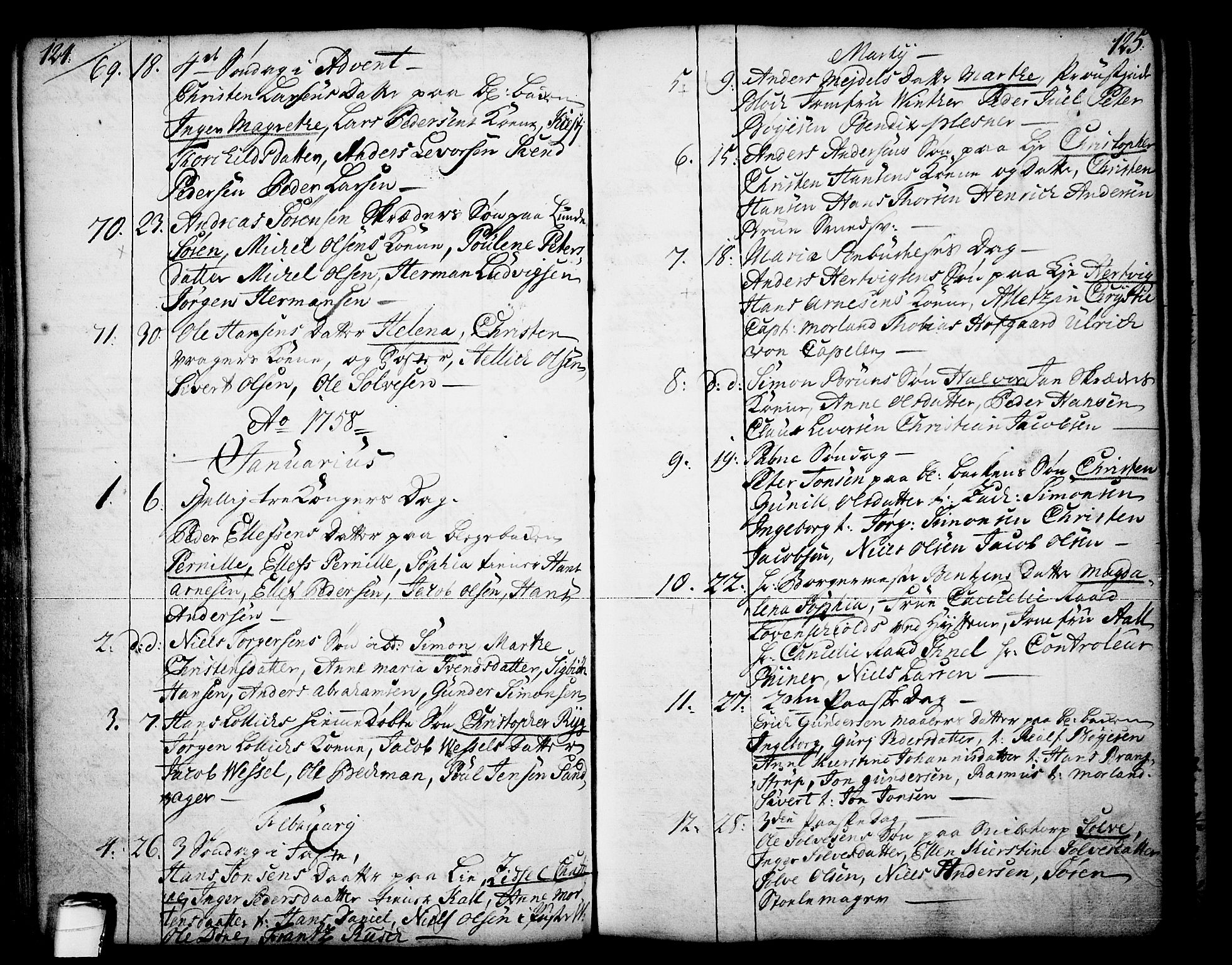 Skien kirkebøker, SAKO/A-302/F/Fa/L0003: Parish register (official) no. 3, 1755-1791, p. 124-125