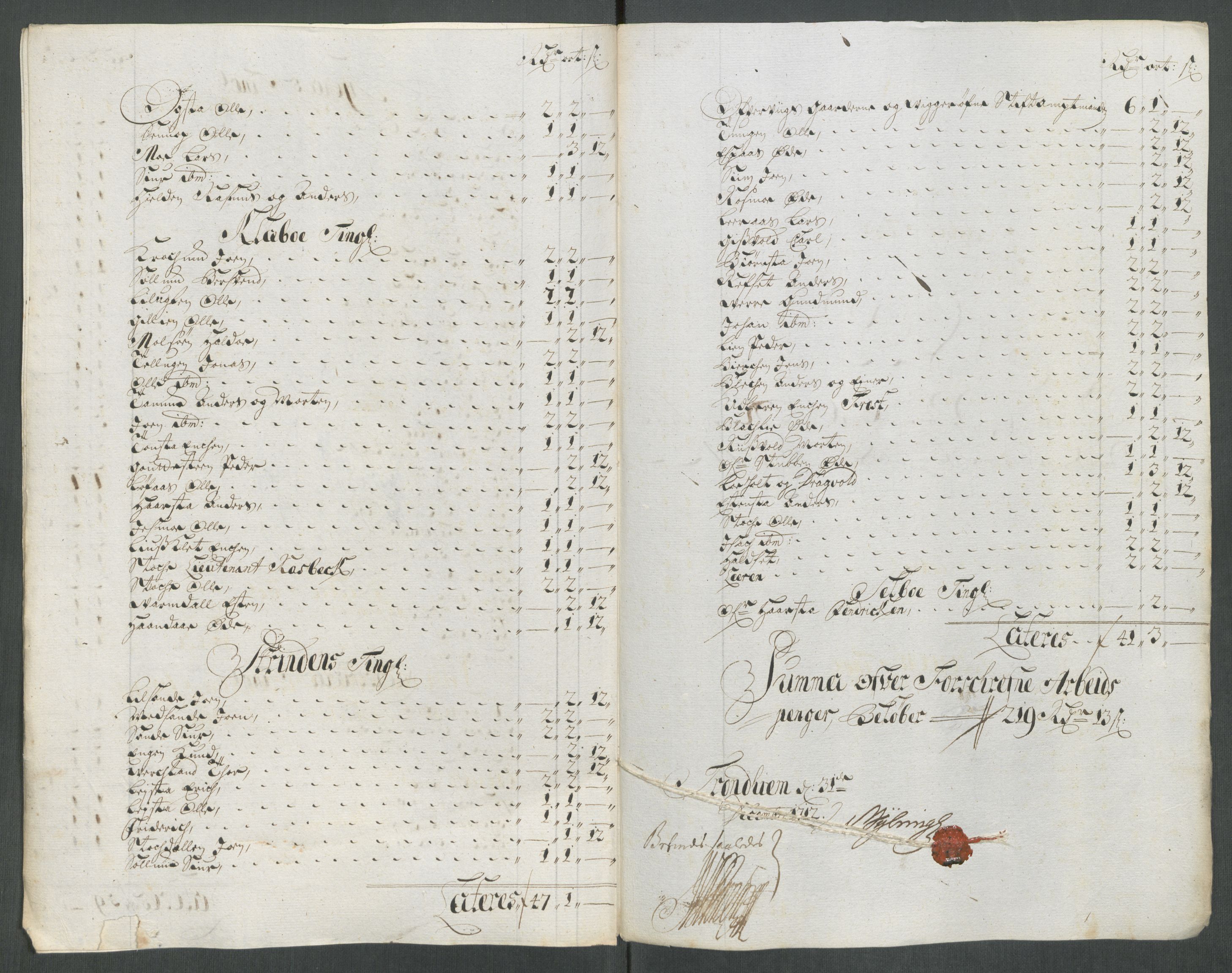 Rentekammeret inntil 1814, Reviderte regnskaper, Fogderegnskap, AV/RA-EA-4092/R61/L4113: Fogderegnskap Strinda og Selbu, 1712-1713, p. 186