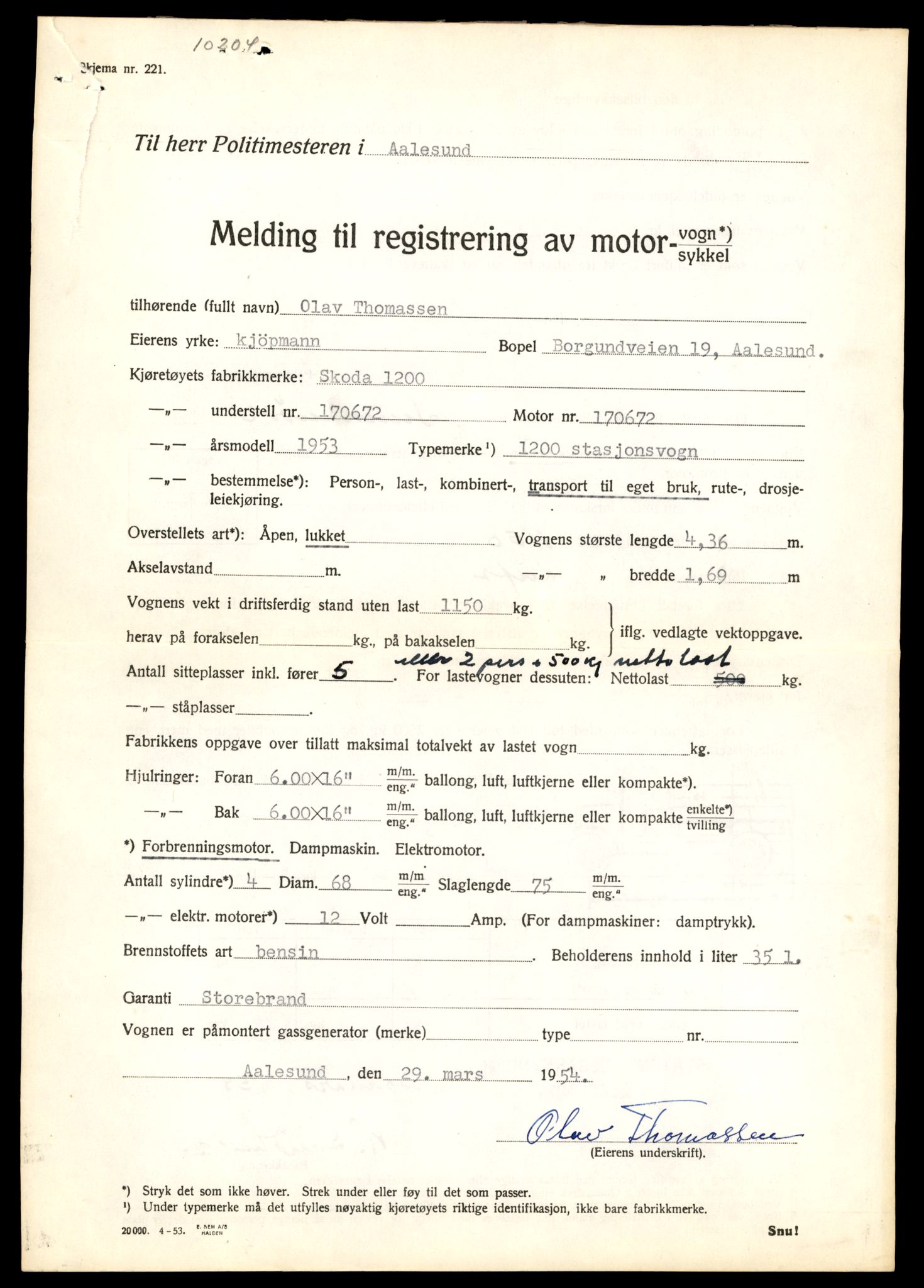 Møre og Romsdal vegkontor - Ålesund trafikkstasjon, AV/SAT-A-4099/F/Fe/L0045: Registreringskort for kjøretøy T 14320 - T 14444, 1927-1998, p. 1497
