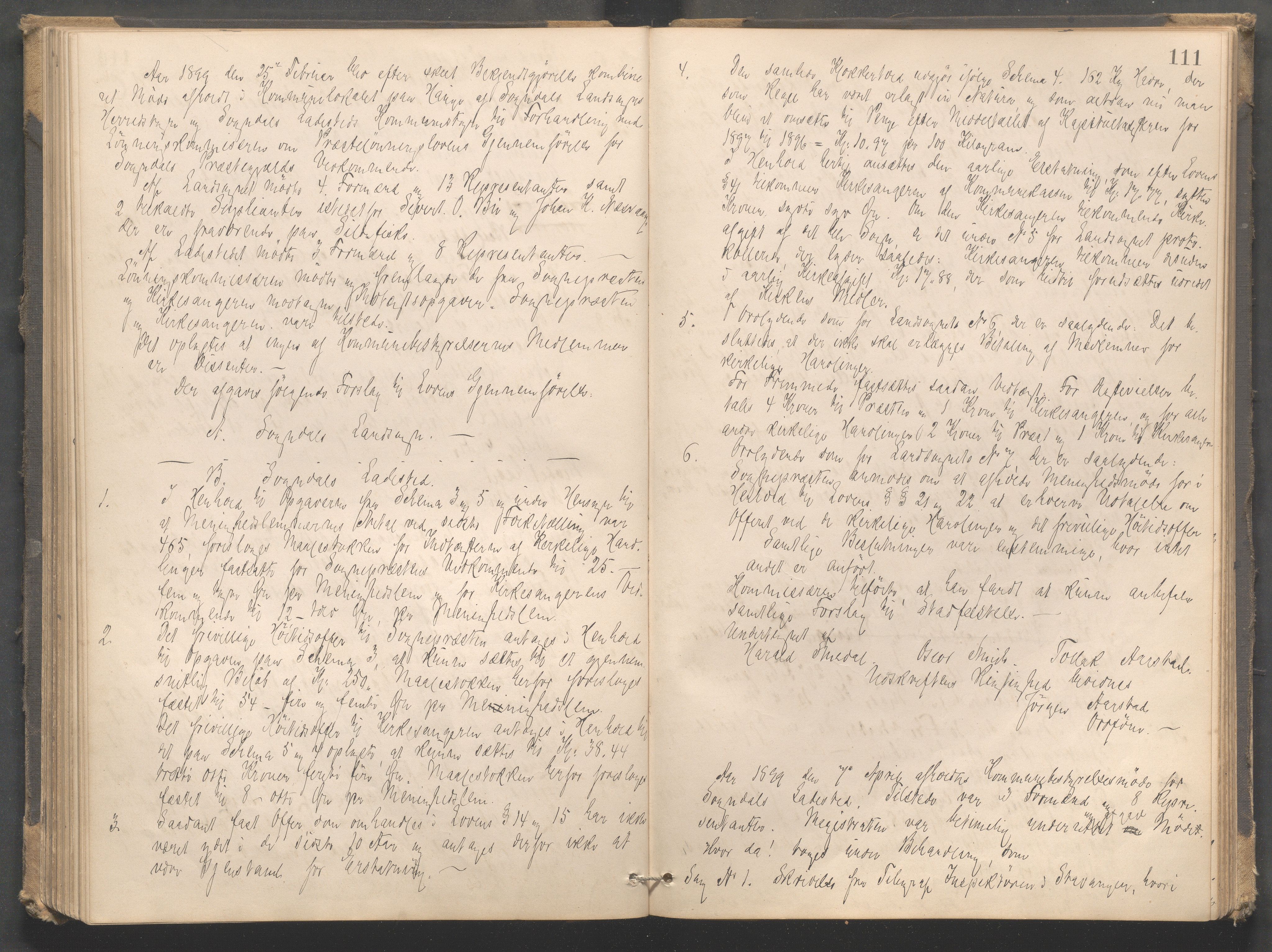 Sogndal ladested - Formannskapet/kommunestyret, IKAR/K-100052/A/L0002: Møtebok, 1887-1908, p. 111