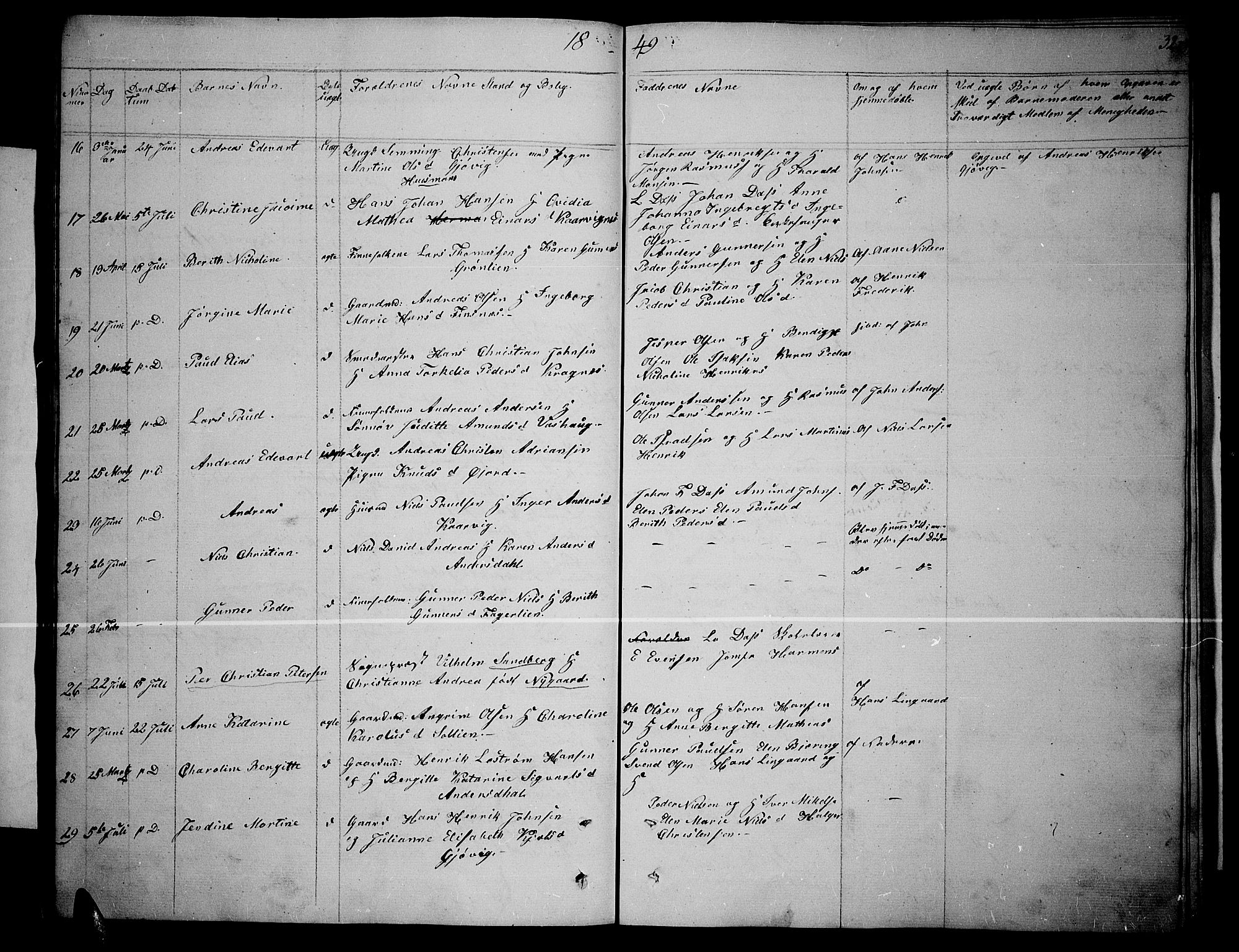 Lenvik sokneprestembete, SATØ/S-1310/H/Ha/Hab/L0003klokker: Parish register (copy) no. 3, 1844-1858, p. 32