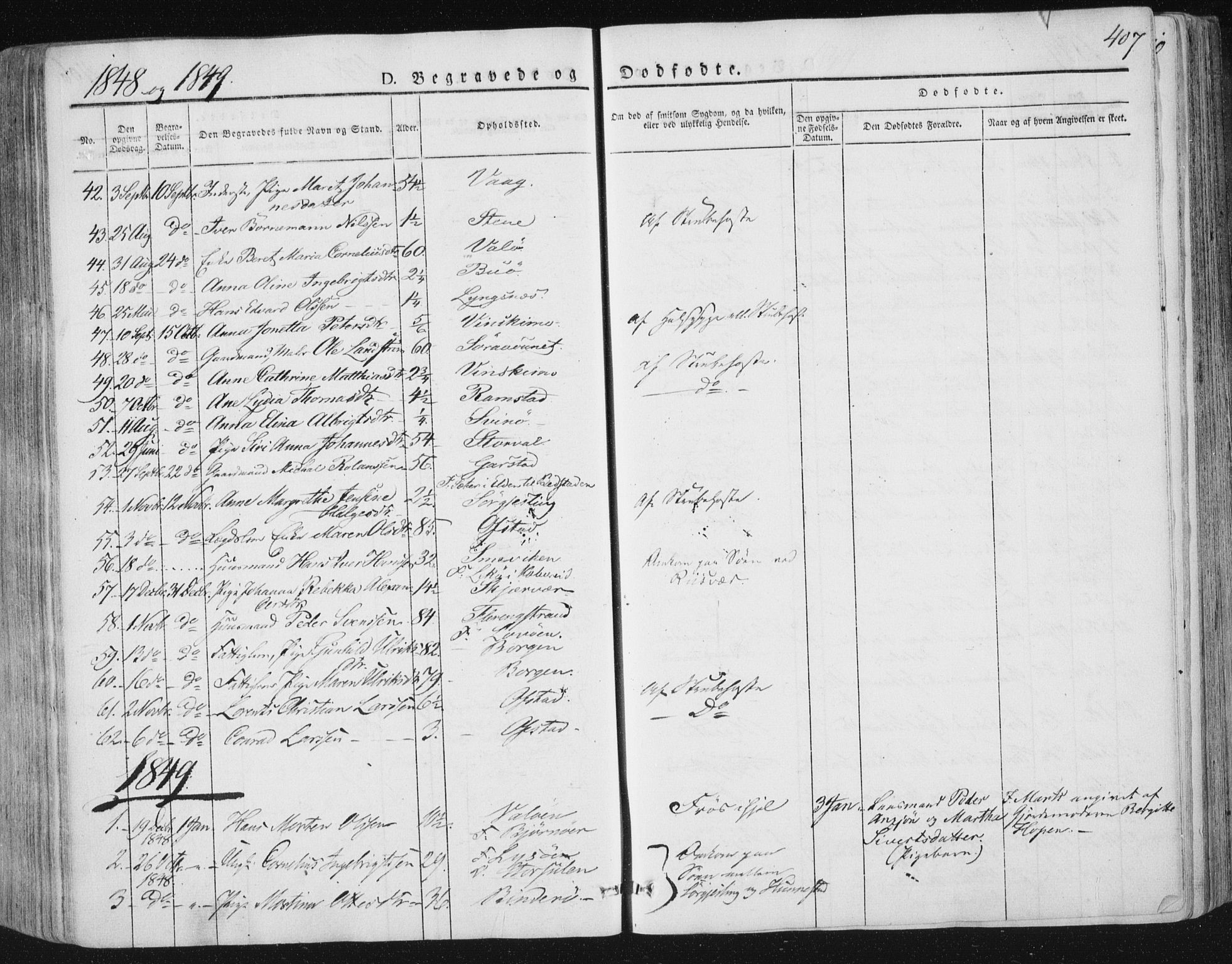 Ministerialprotokoller, klokkerbøker og fødselsregistre - Nord-Trøndelag, SAT/A-1458/784/L0669: Parish register (official) no. 784A04, 1829-1859, p. 407