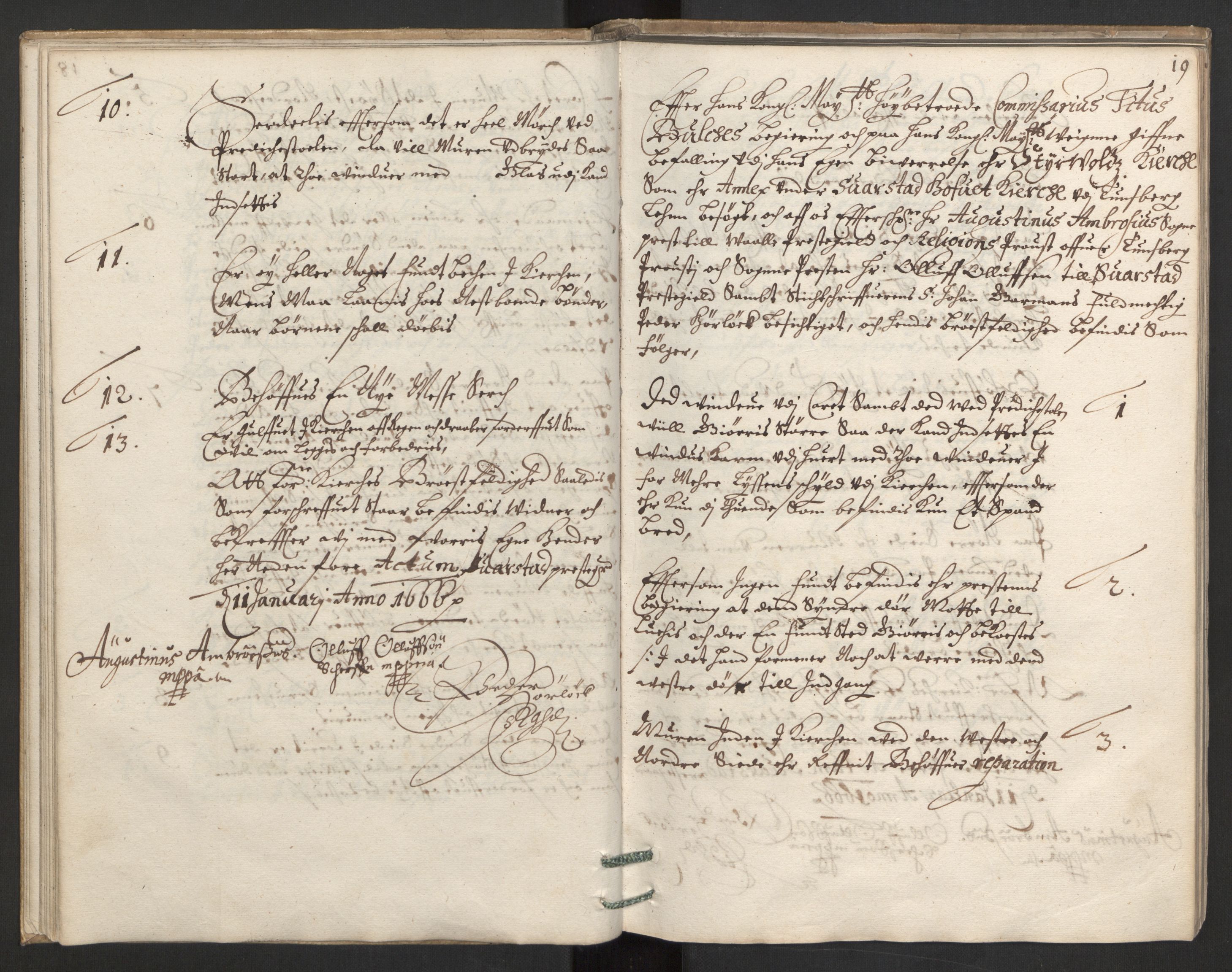 Rentekammeret inntil 1814, Reviderte regnskaper, Kirkeregnskap, AV/RA-EA-4067/Ra/L0027/0002: Kirkeregnskap / Besiktigelser over kirkene i Tønsberg len og Brunla len, 1666, p. 18b-19a