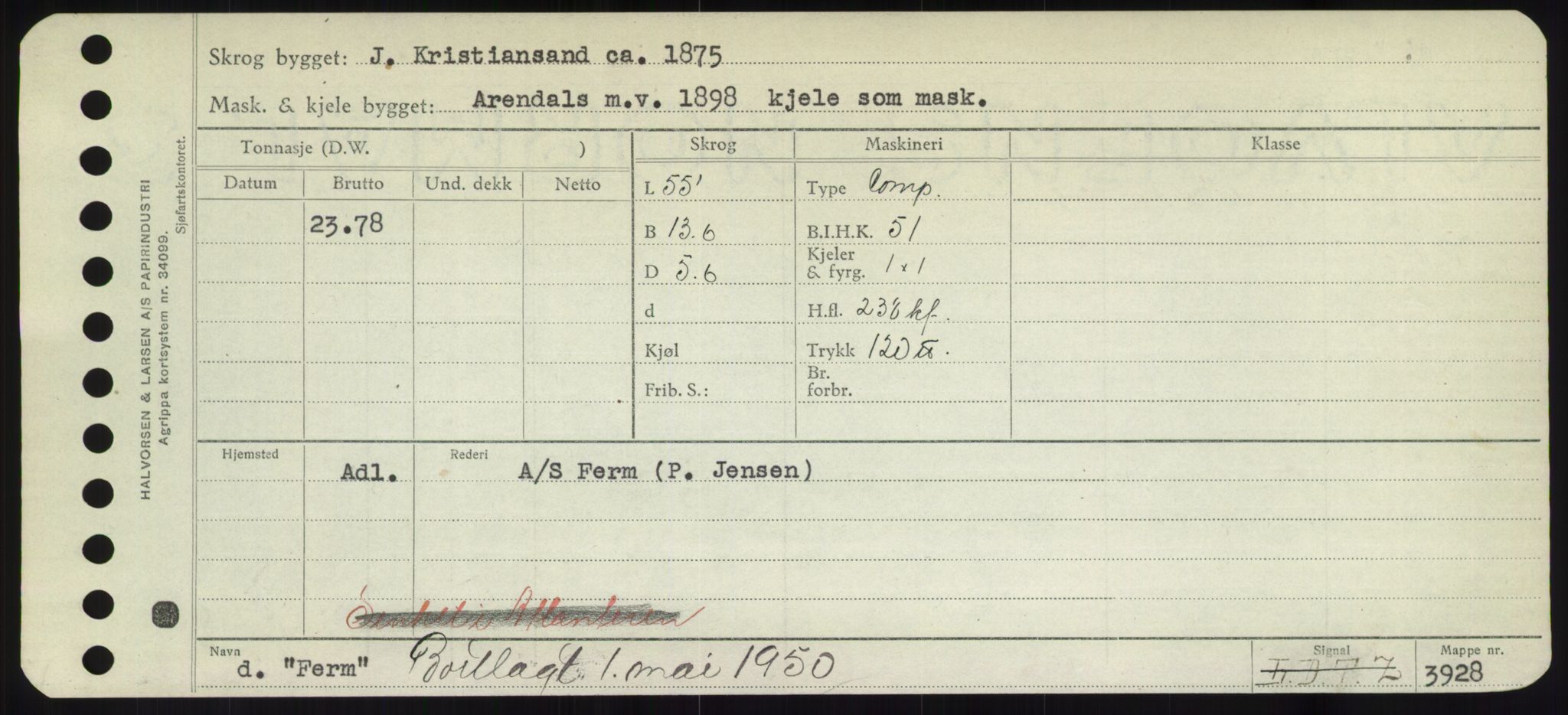 Sjøfartsdirektoratet med forløpere, Skipsmålingen, RA/S-1627/H/Hd/L0010: Fartøy, F-Fjø, p. 295