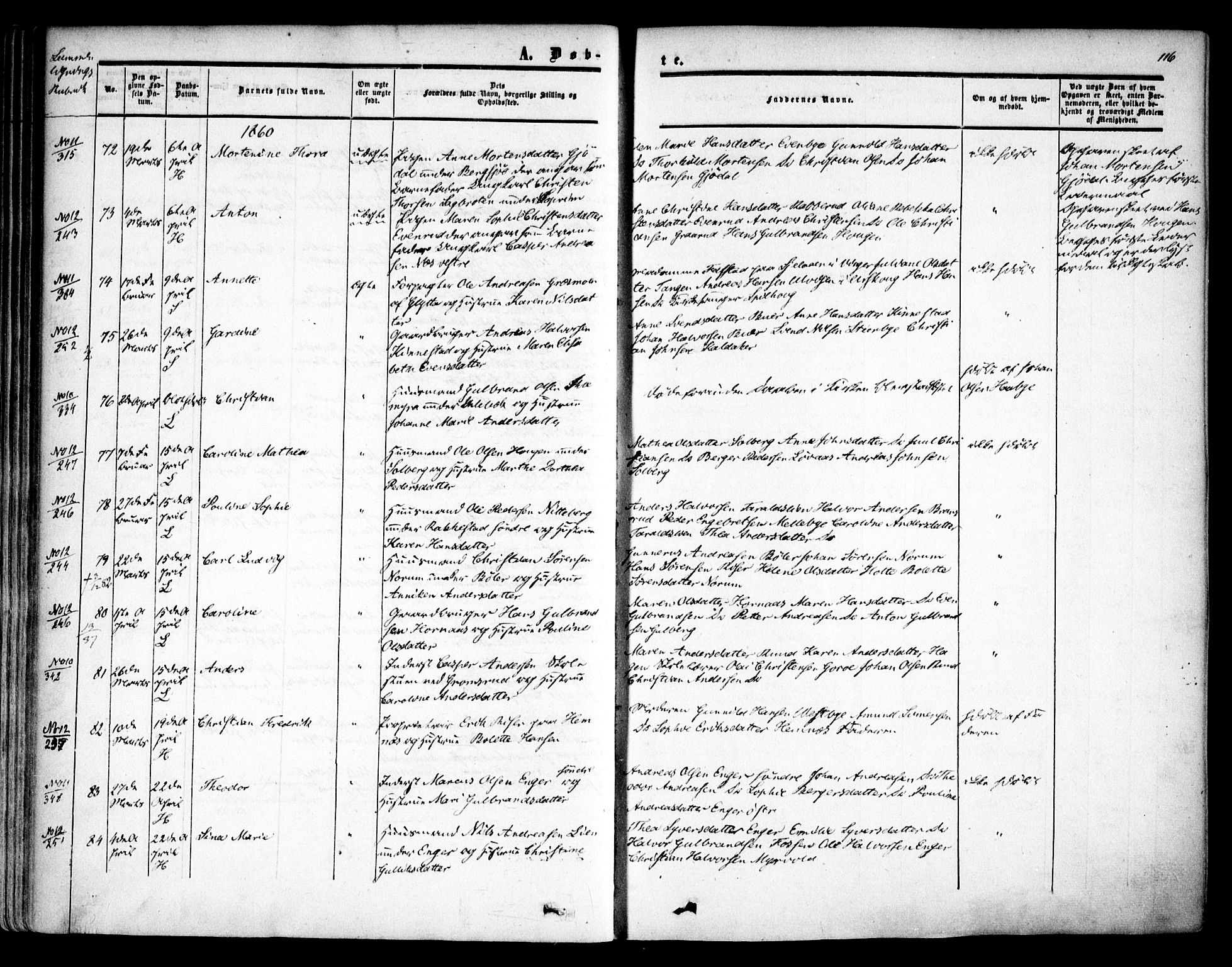 Høland prestekontor Kirkebøker, AV/SAO-A-10346a/F/Fa/L0010: Parish register (official) no. I 10, 1854-1861, p. 116