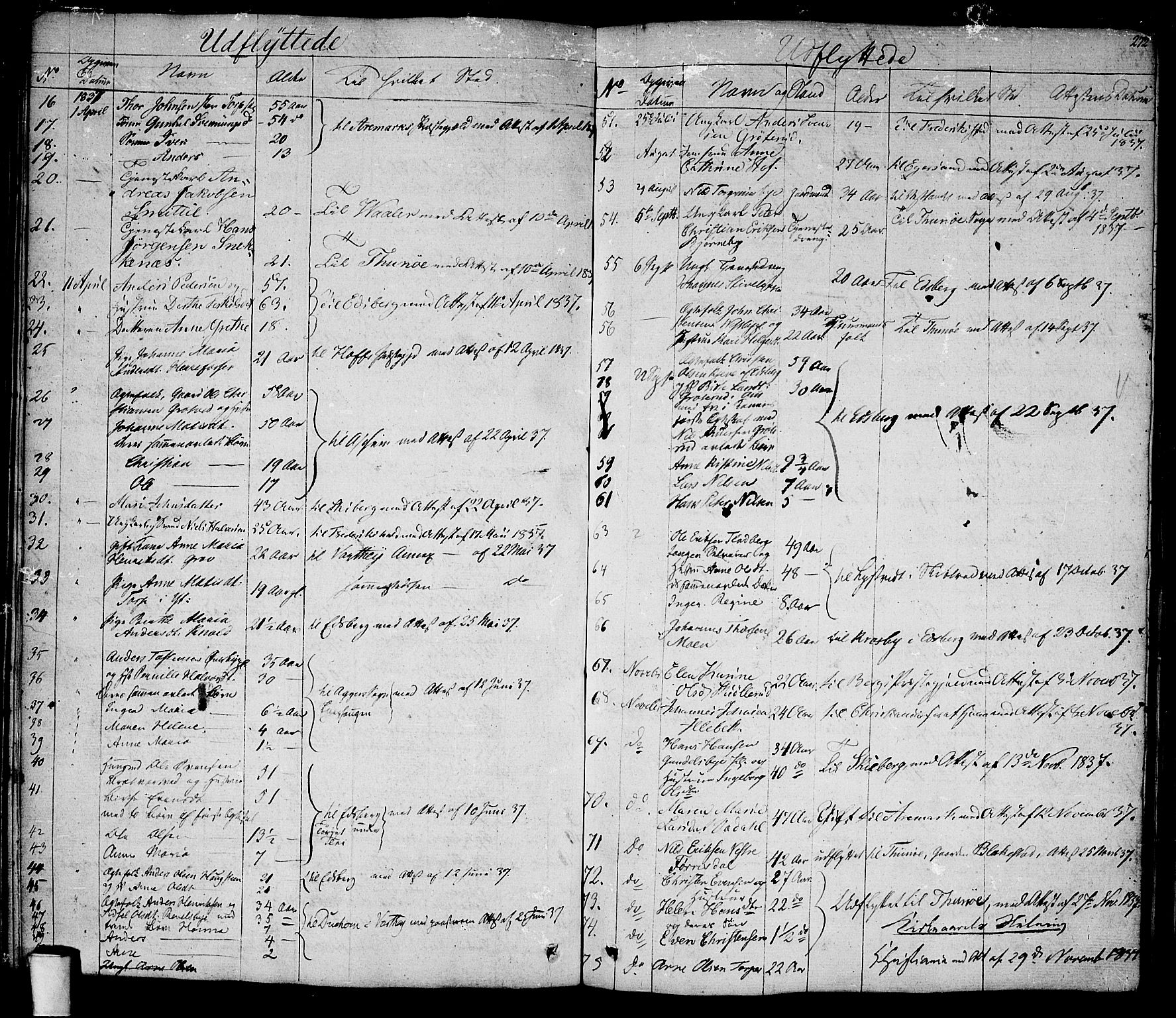 Rakkestad prestekontor Kirkebøker, SAO/A-2008/F/Fa/L0007: Parish register (official) no. I 7, 1825-1841, p. 272