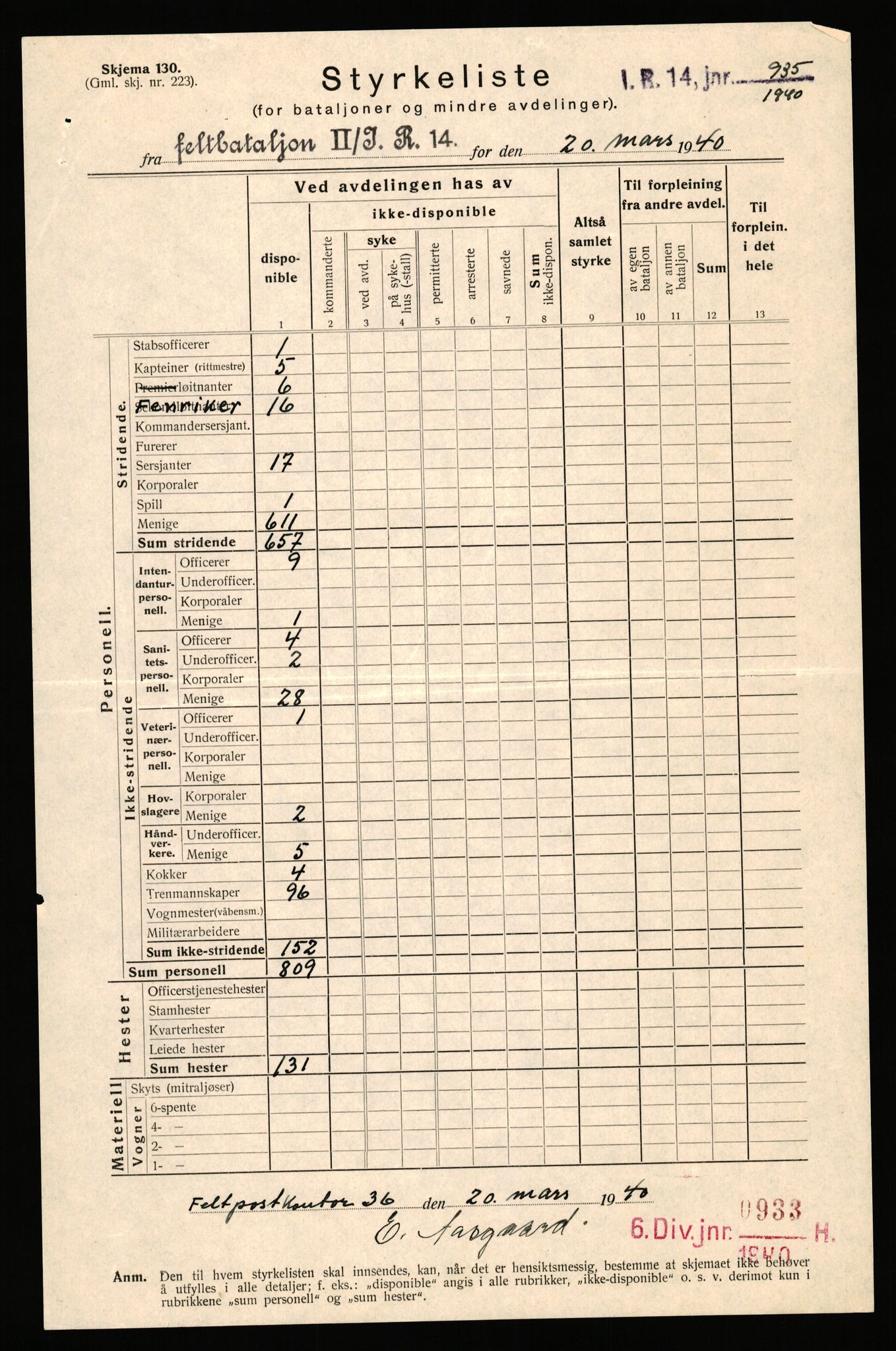 Forsvaret, Forsvarets krigshistoriske avdeling, AV/RA-RAFA-2017/Y/Yb/L0140: II-C-11-611-620  -  6. Divisjon, 1940-1966, p. 106