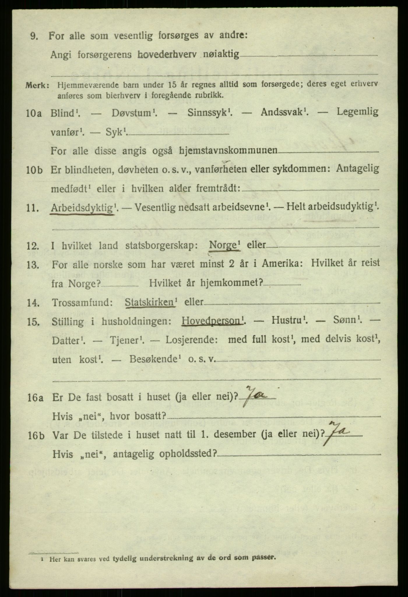 SAB, 1920 census for Alversund, 1920, p. 4449