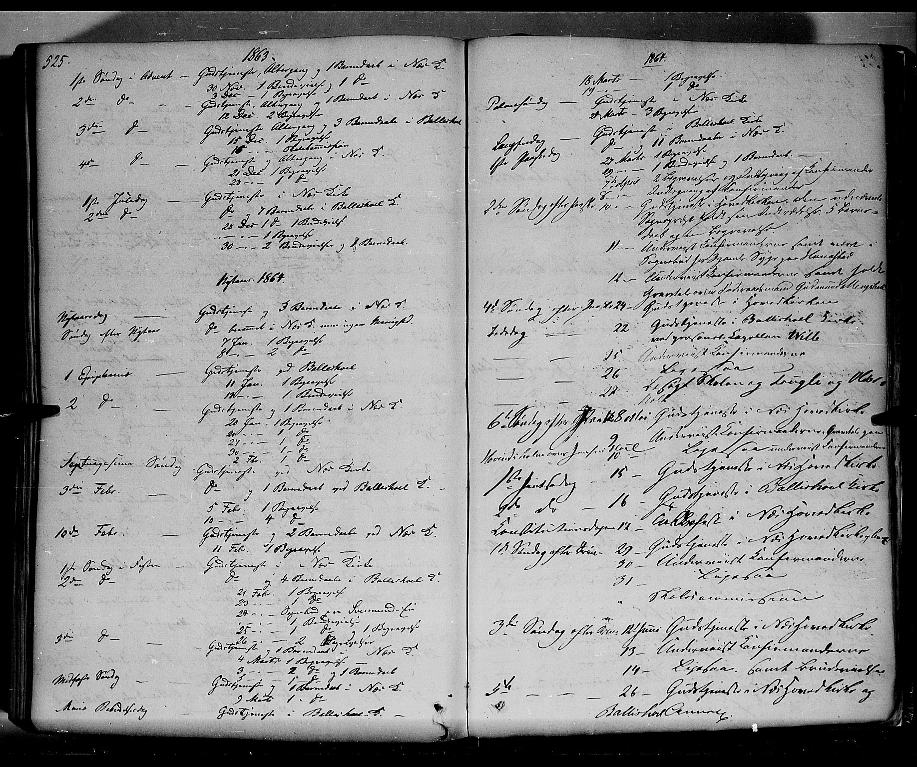 Nes prestekontor, Hedmark, AV/SAH-PREST-020/K/Ka/L0004: Parish register (official) no. 4, 1852-1886, p. 525