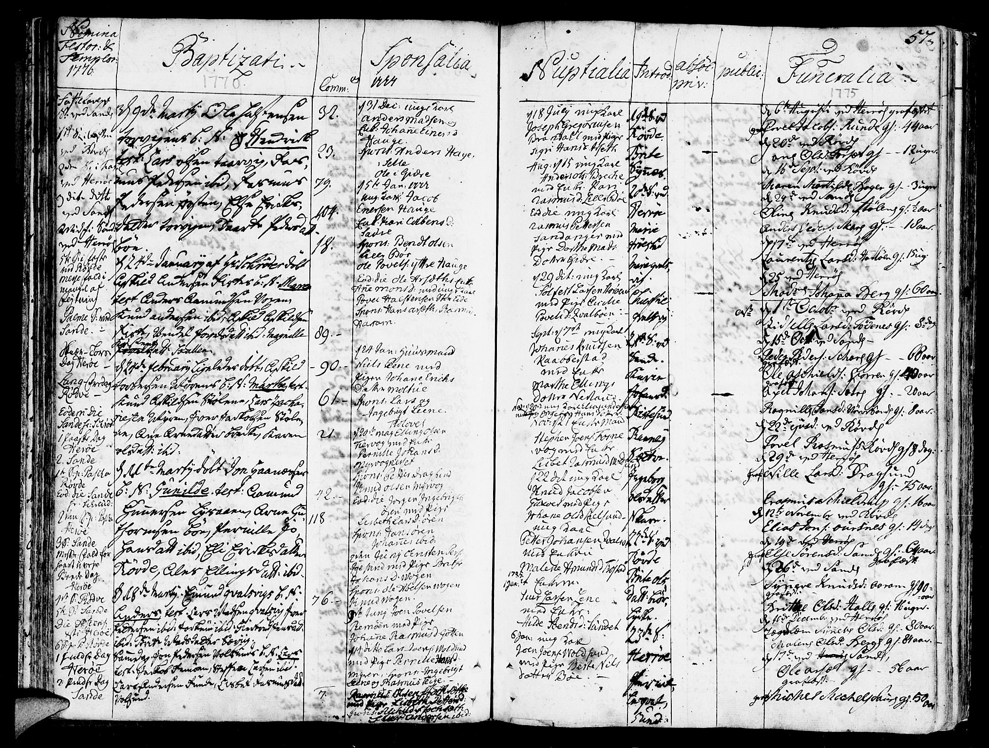 Ministerialprotokoller, klokkerbøker og fødselsregistre - Møre og Romsdal, SAT/A-1454/507/L0067: Parish register (official) no. 507A02, 1767-1788, p. 57