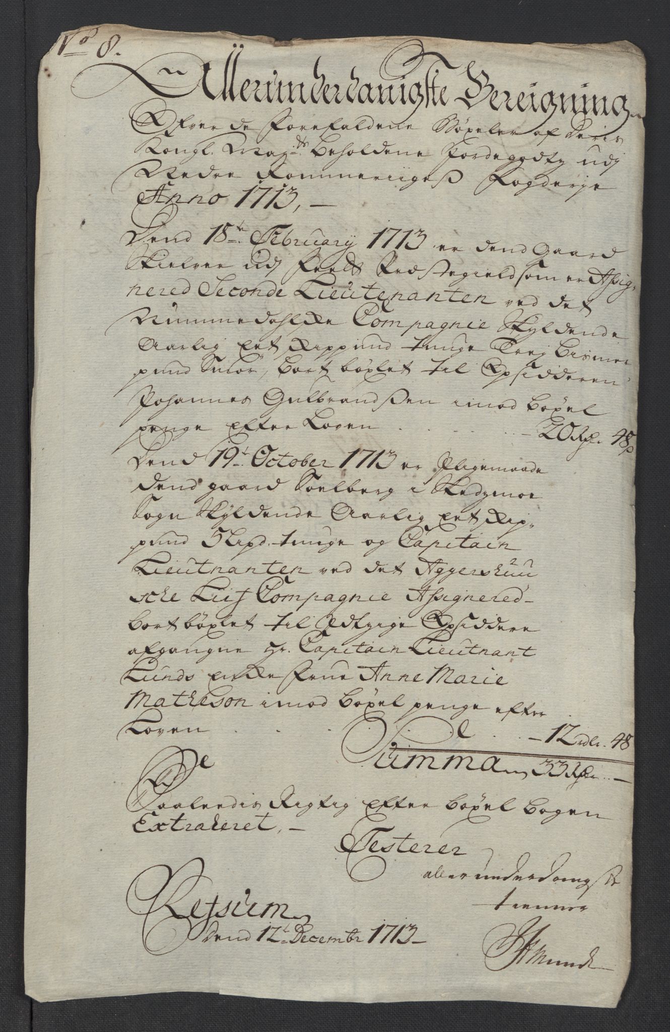 Rentekammeret inntil 1814, Reviderte regnskaper, Fogderegnskap, AV/RA-EA-4092/R11/L0595: Fogderegnskap Nedre Romerike, 1713, p. 258