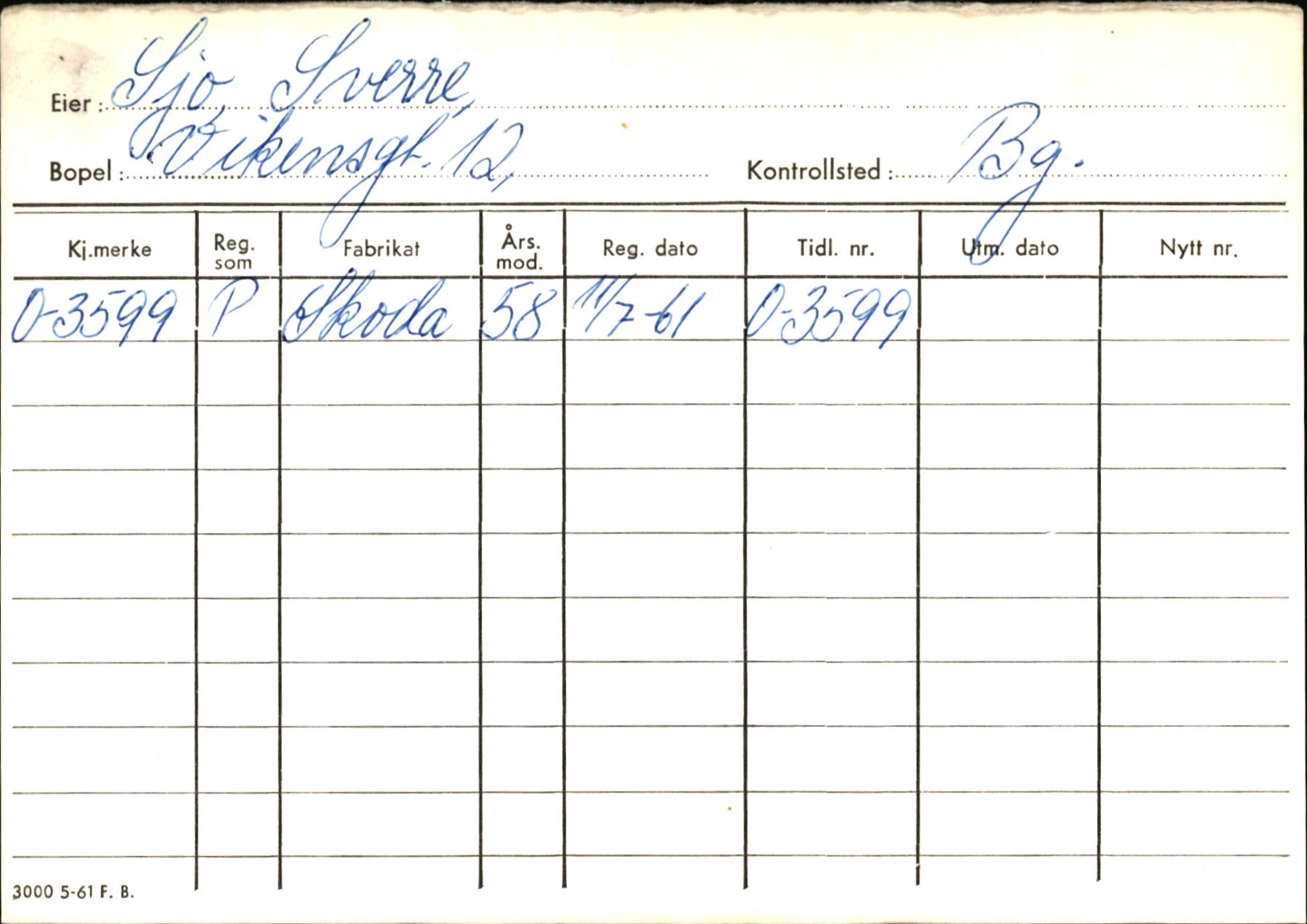 Statens vegvesen, Hordaland vegkontor, AV/SAB-A-5201/2/Hb/L0031: O-eierkort S, 1920-1971, p. 19