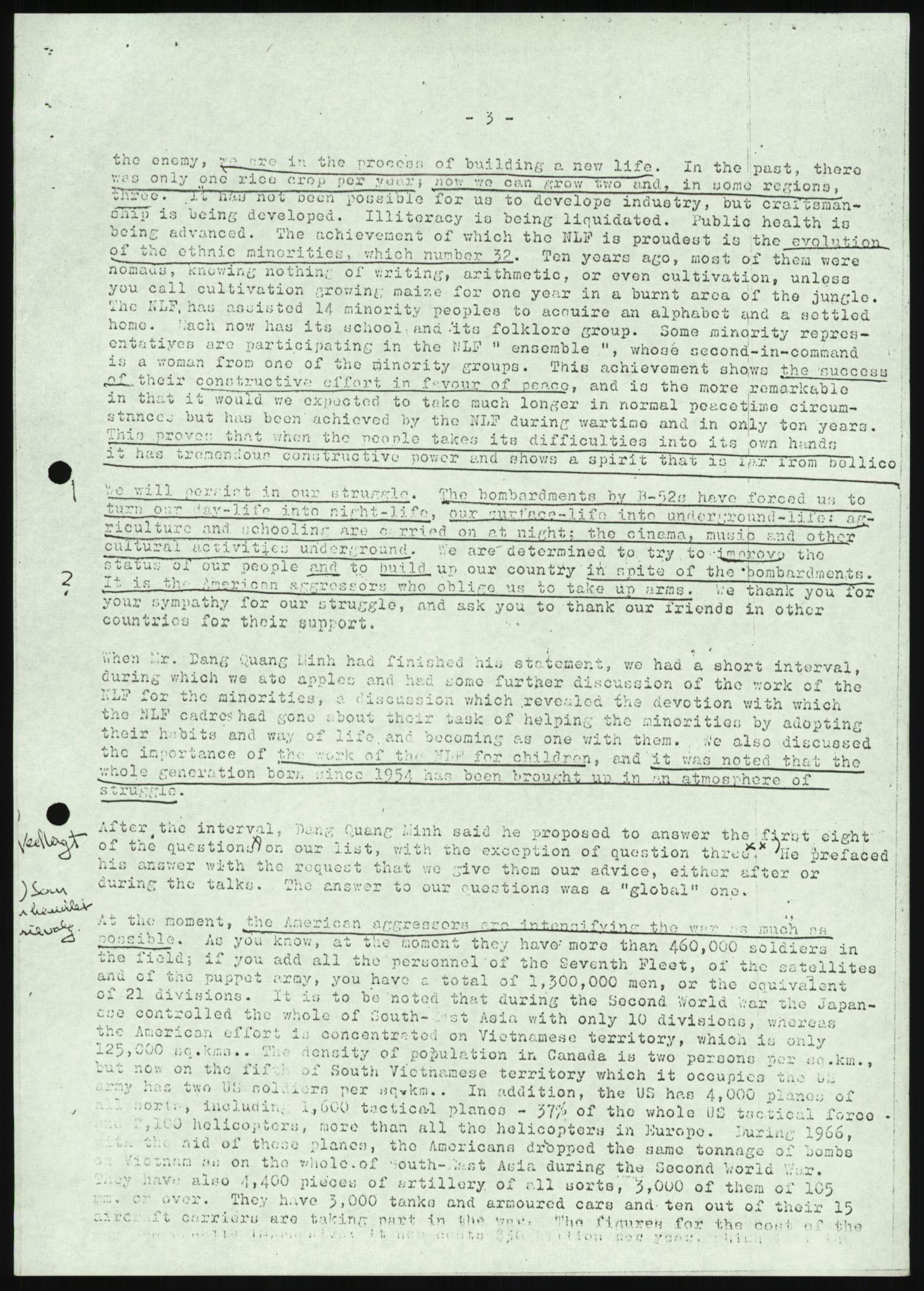 Utenriksdepartementet, hovedarkiv, AV/RA-S-6794/D/Da/Daa/L0969/0001: Verdenspolitikk. Fremmede staters politikk. Generelt / Sør-Vietnam: Nobelpristakeres fredsaksjoner (2 mapper), 1967-1969, p. 30