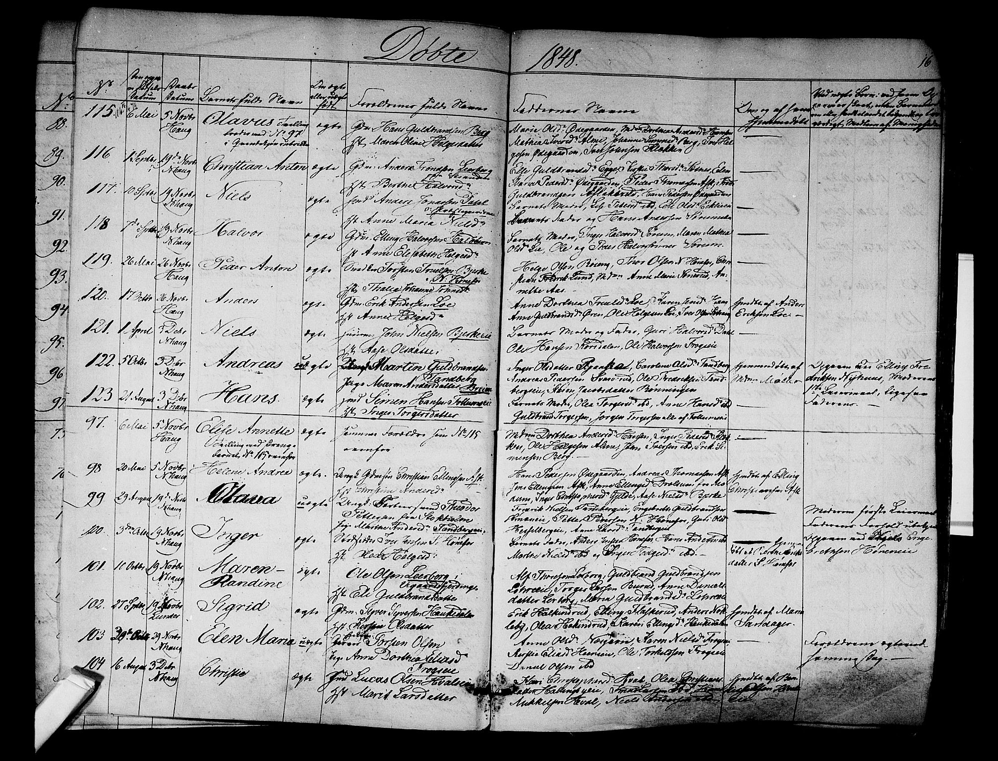 Norderhov kirkebøker, AV/SAKO-A-237/F/Fa/L0011: Parish register (official) no. 11, 1847-1856, p. 16