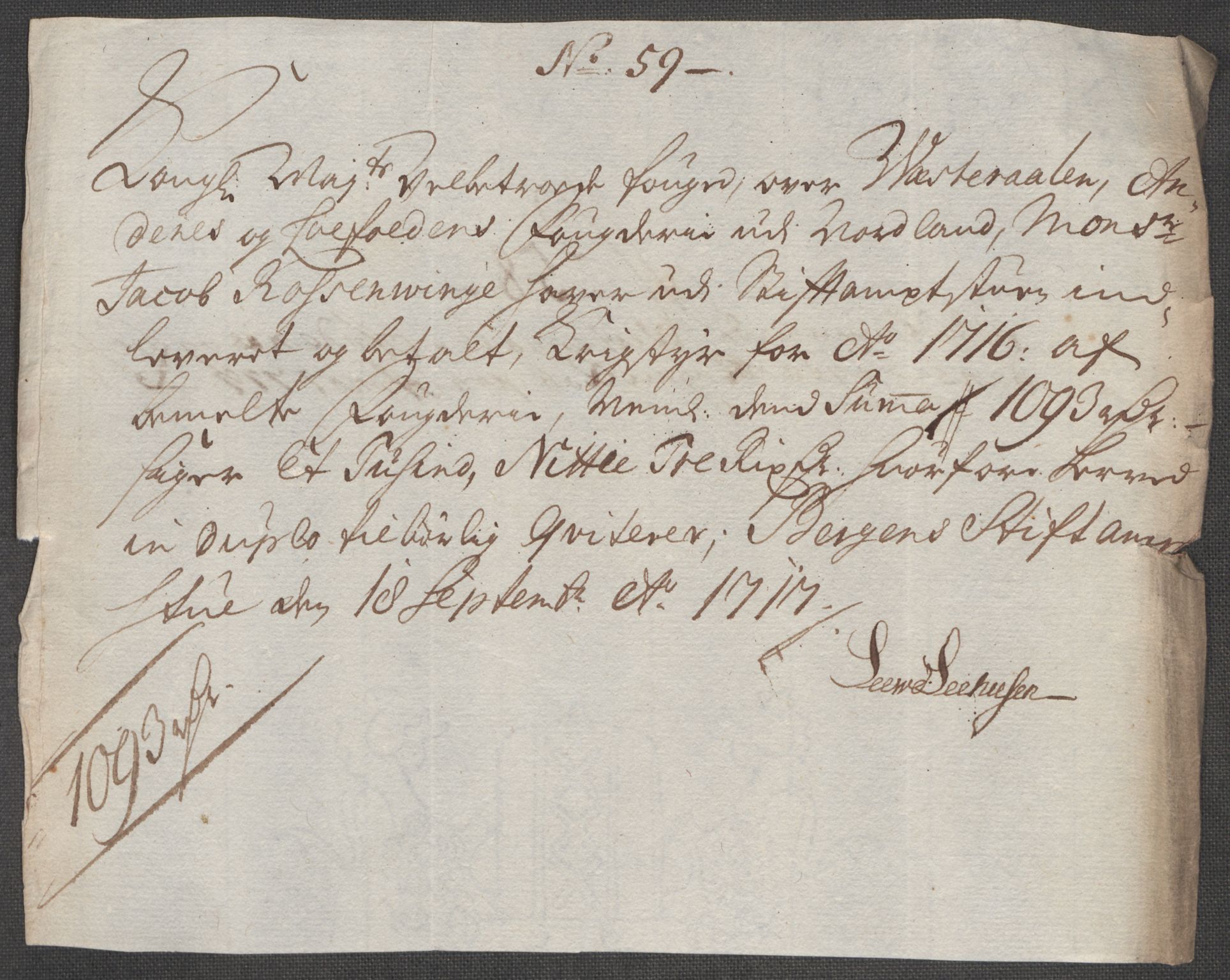 Rentekammeret inntil 1814, Reviderte regnskaper, Fogderegnskap, AV/RA-EA-4092/R67/L4683: Fogderegnskap Vesterålen, Andenes og Lofoten, 1717, p. 289