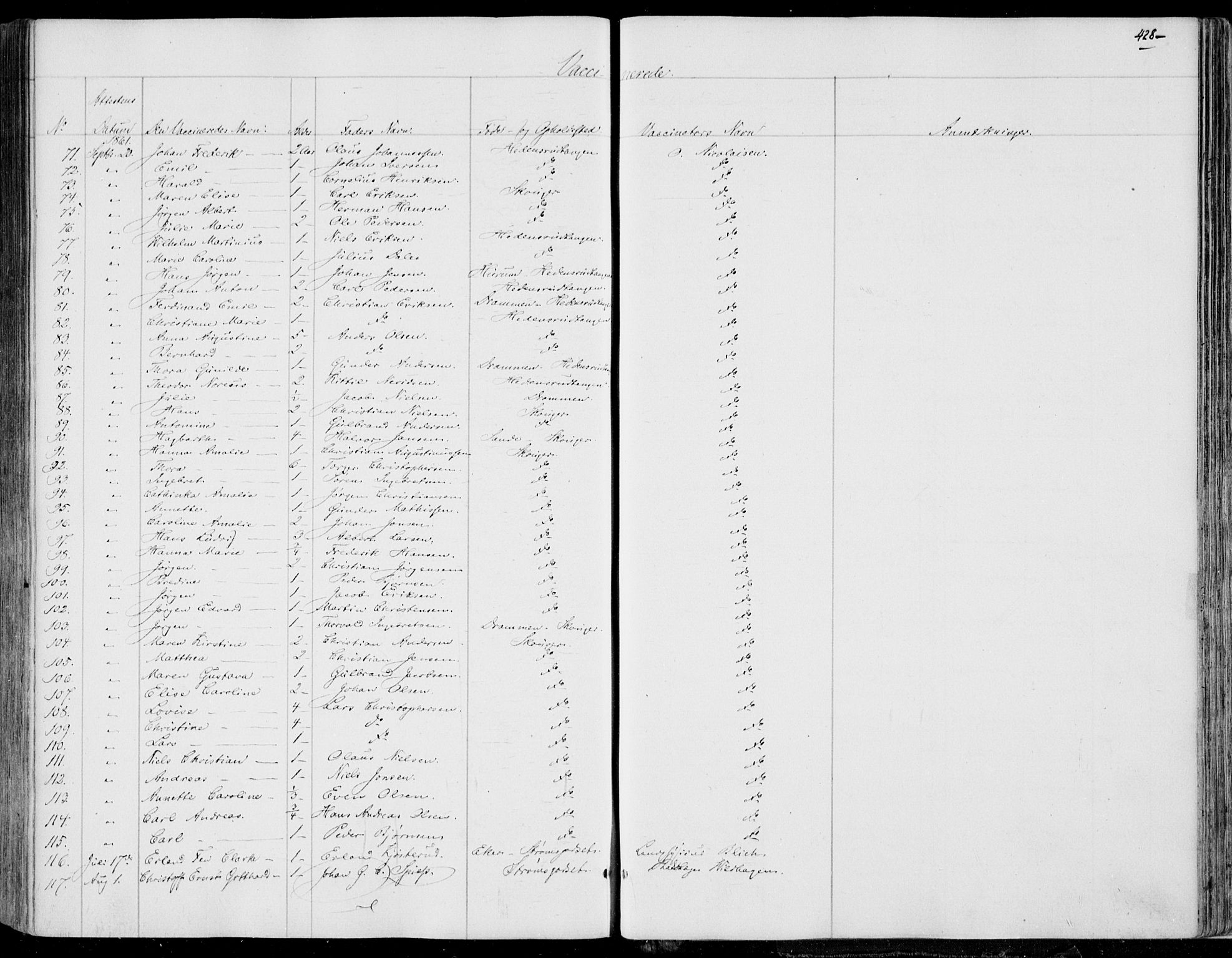 Skoger kirkebøker, AV/SAKO-A-59/F/Fa/L0003: Parish register (official) no. I 3, 1842-1861, p. 428