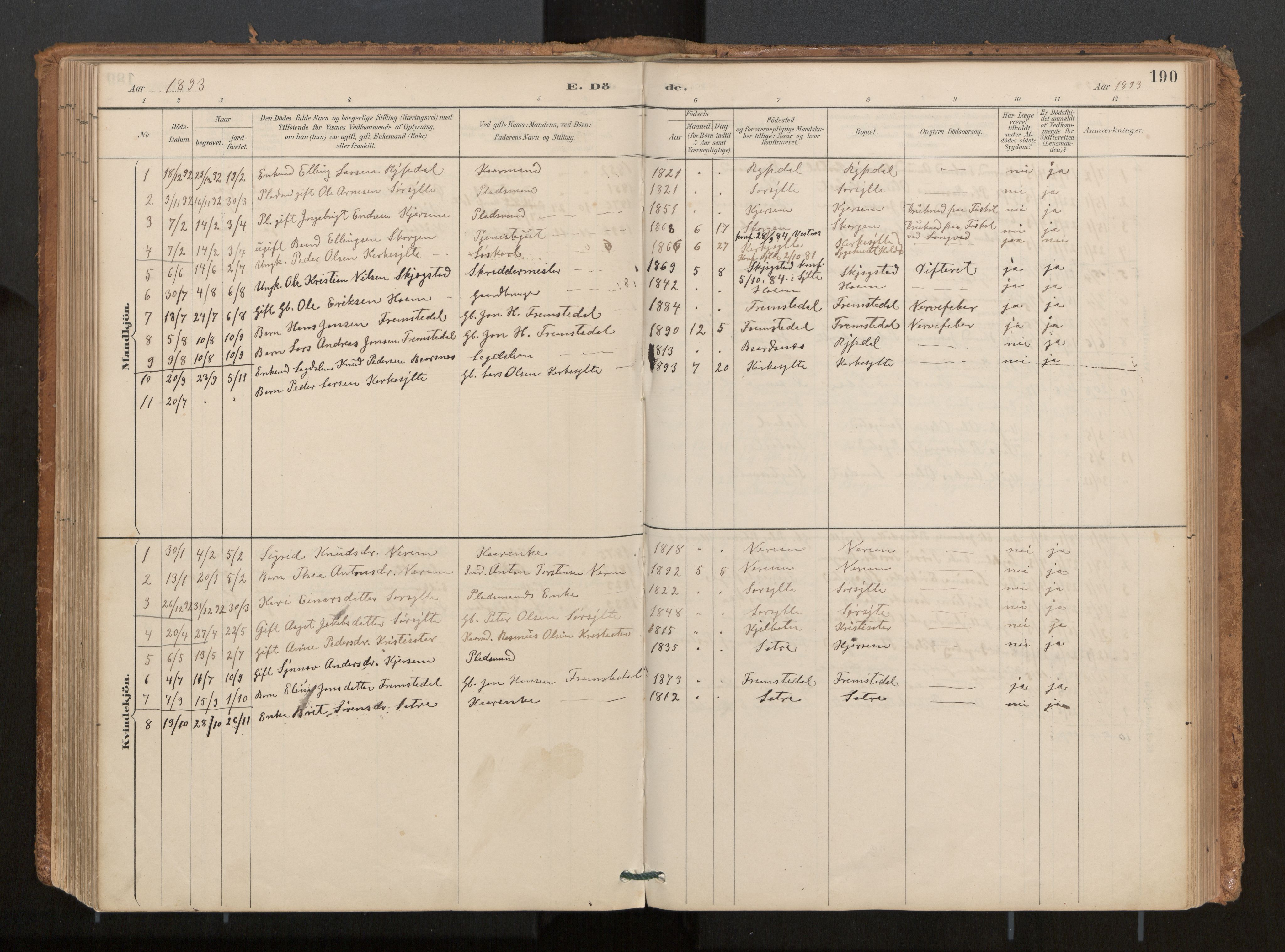 Ministerialprotokoller, klokkerbøker og fødselsregistre - Møre og Romsdal, AV/SAT-A-1454/541/L0545a: Parish register (official) no. 541A03, 1887-1912, p. 190