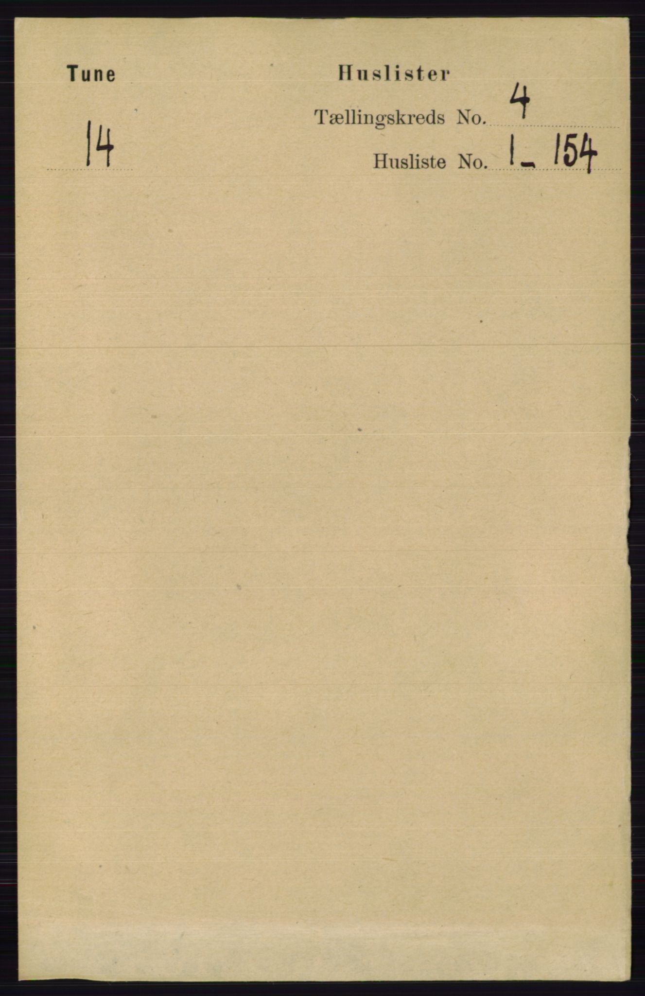 RA, 1891 census for 0130 Tune, 1891, p. 2036